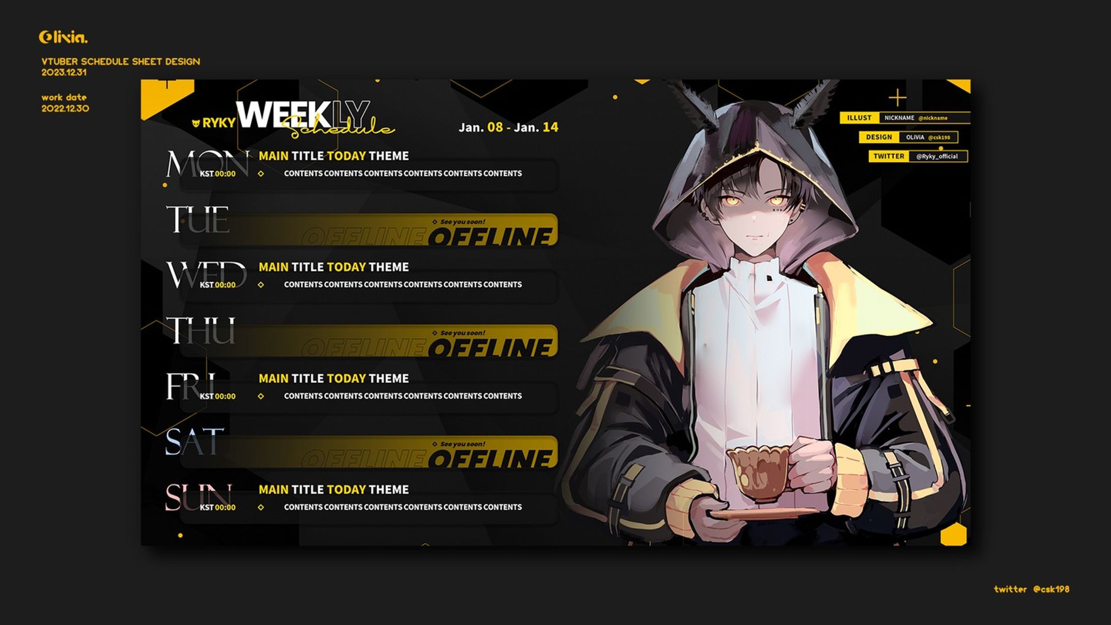 Schedule Sheet Design / RYKY-1