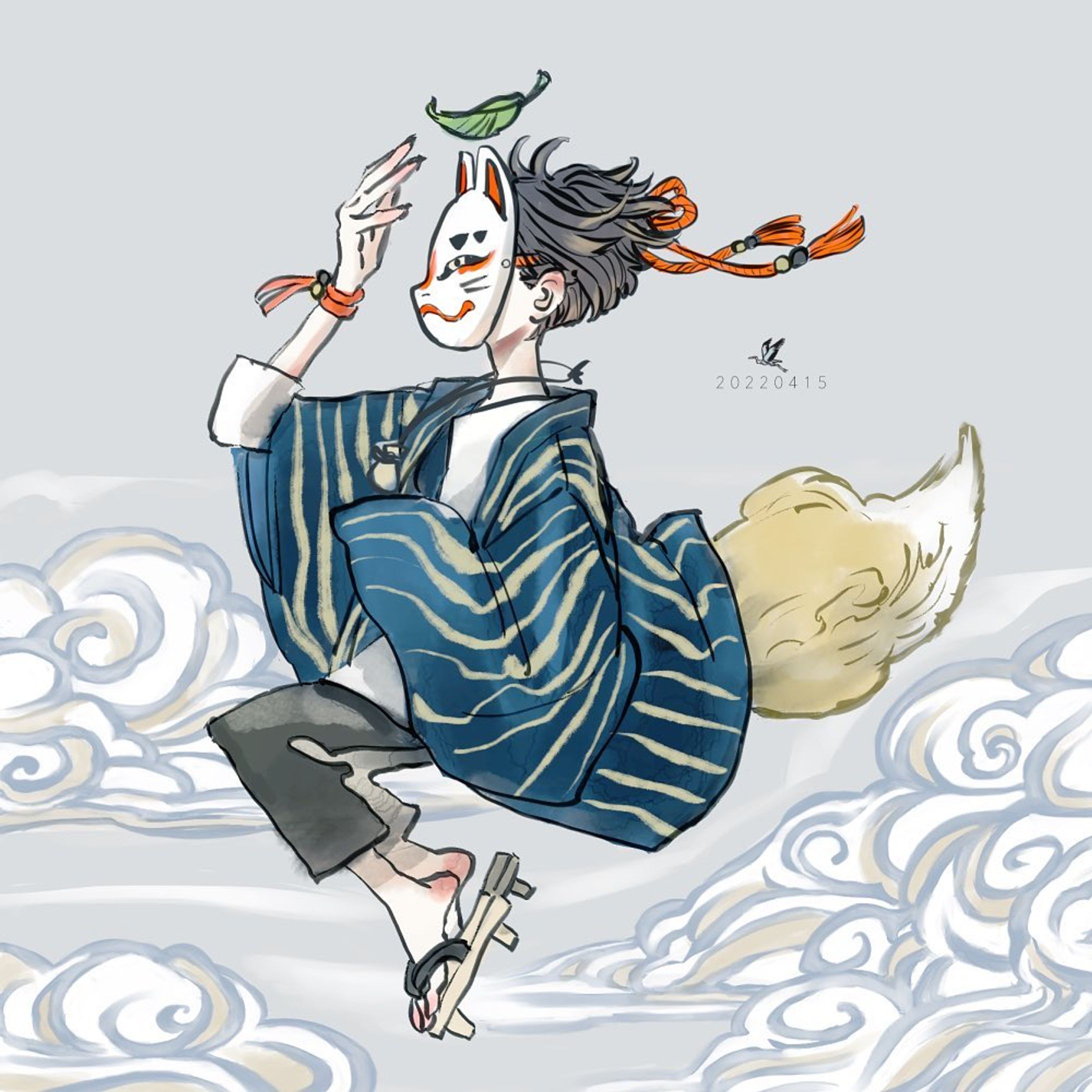 変化！
🦊🍃→🙂

#絵 #イラスト #創作イラスト #漫画絵 #アイコンイラスト #オリジナルイラスト #狐面 #illustration #drawing #digitalart #digitalillustration #originalart #clipstudiopaint #boy-1