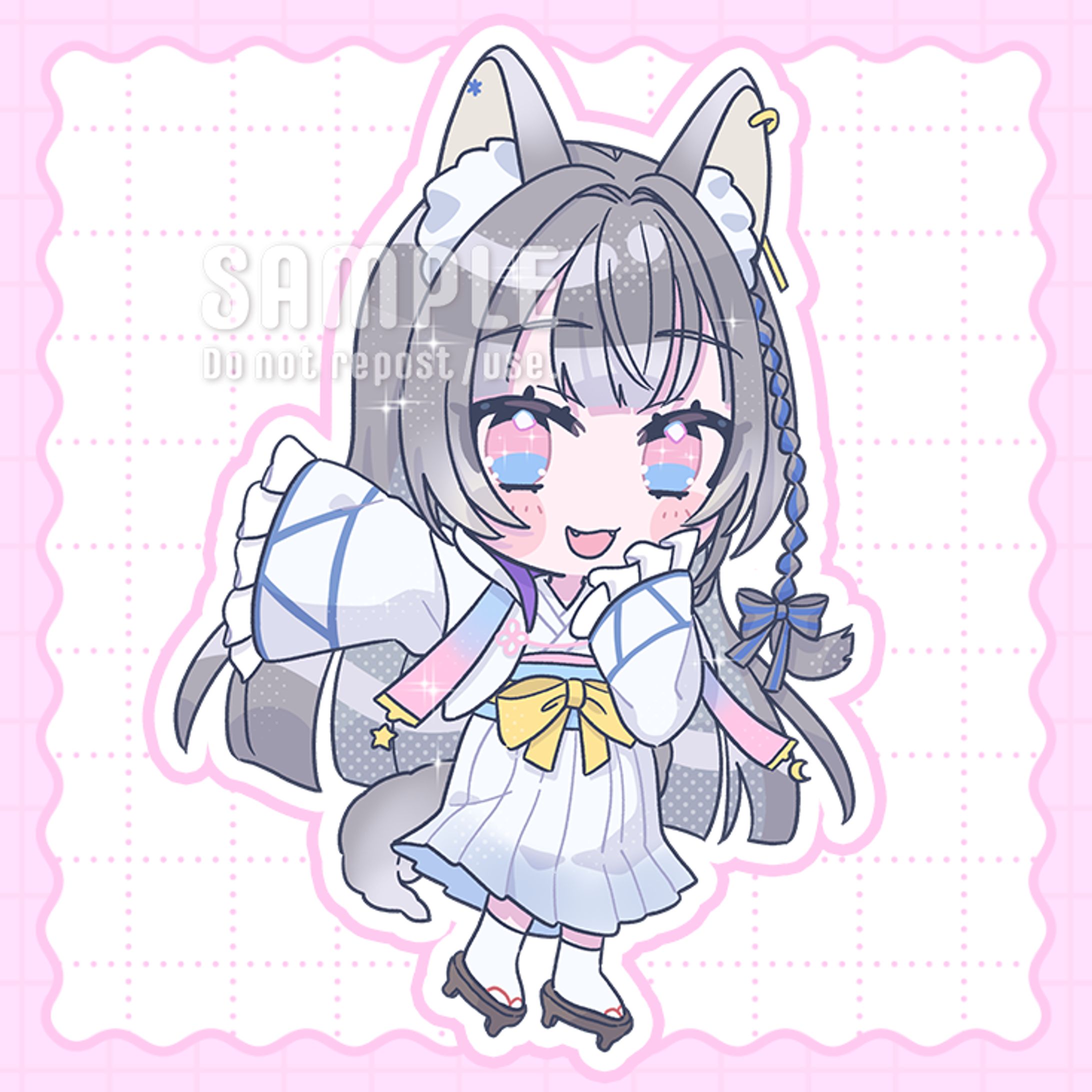 ぶいのこ所属 冬夜ぎん様 ミニキャライラスト-1