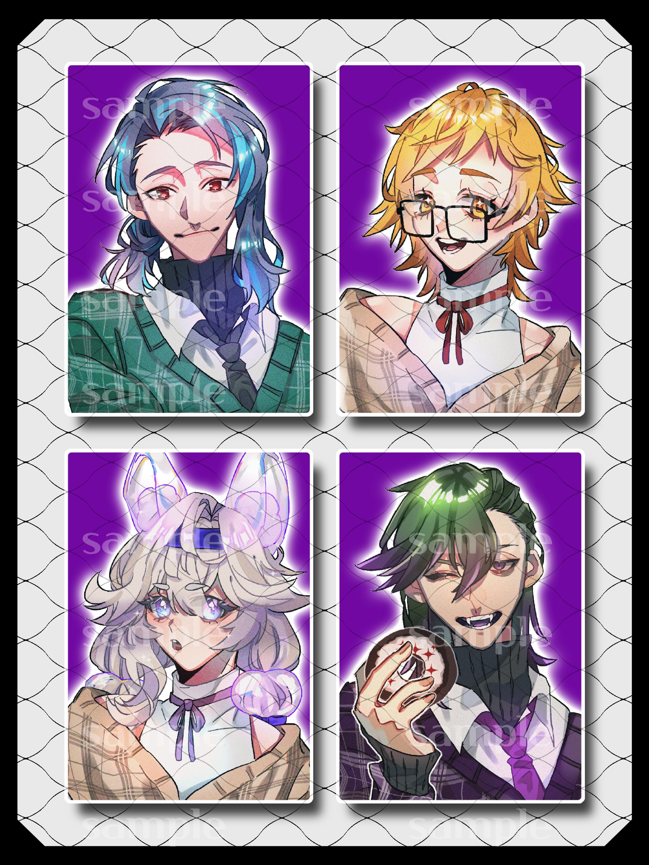 【量産企画用】【1枚絵】鎖骨上〜イラスト【4種】-1