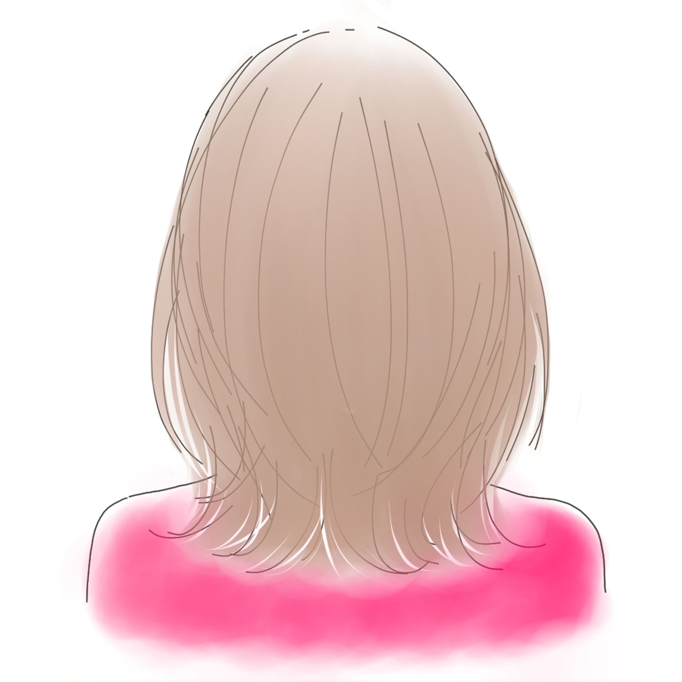 ミディアムヘアの女性-1