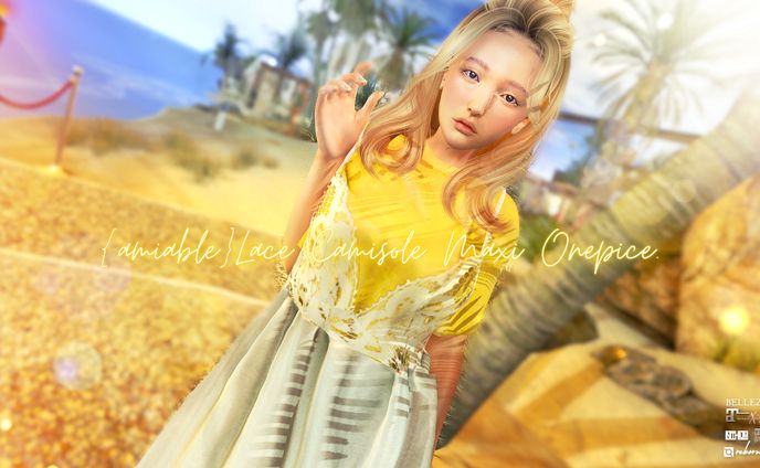 {amiable}Lace Camisole Maxi Onepice@Hop and Shop(50%OFF SALE).