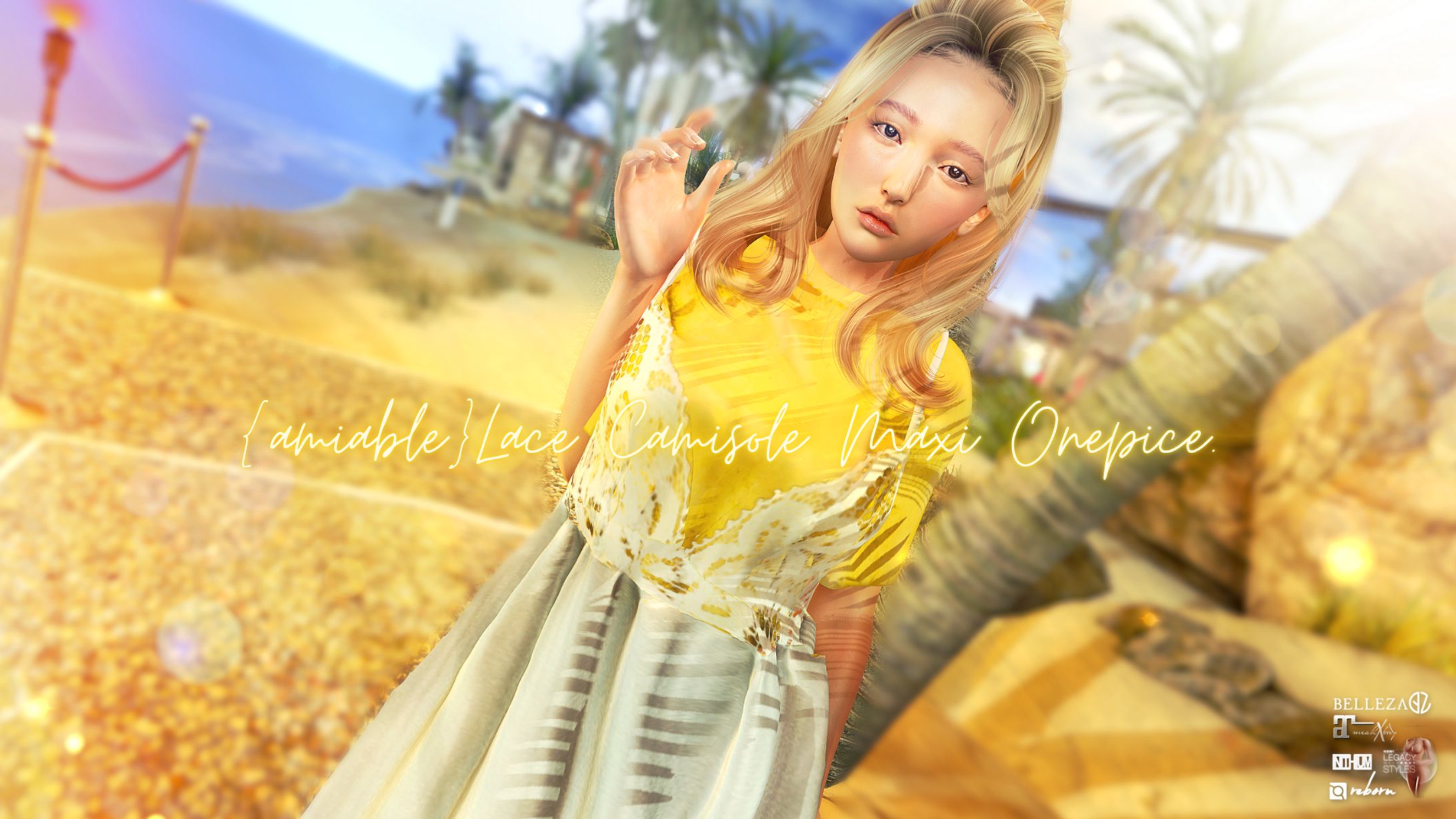 {amiable}Lace Camisole Maxi Onepice@Hop and Shop(50%OFF SALE).-1