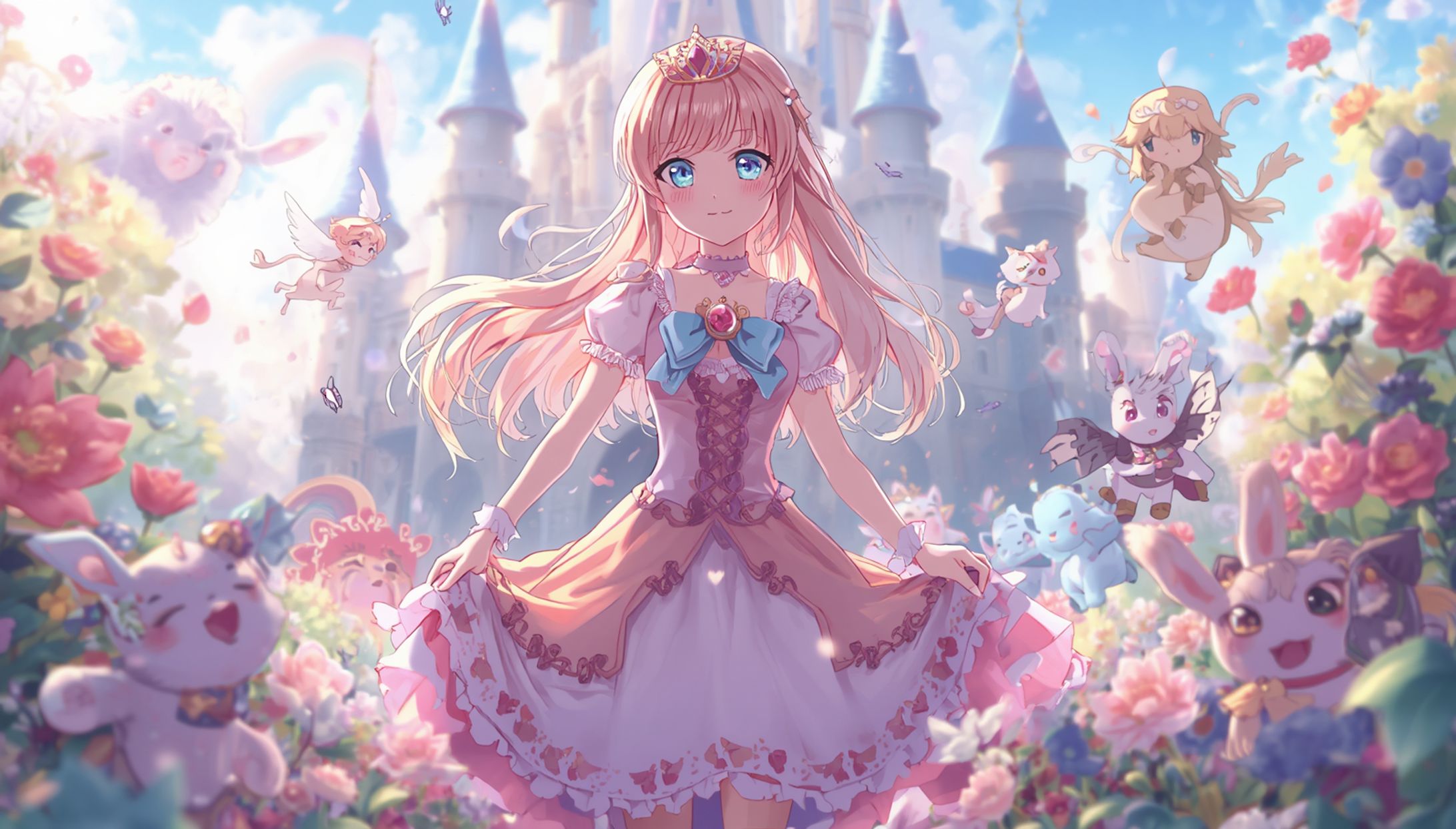 虹のお城のお姫様（ファンタジー世界）-1