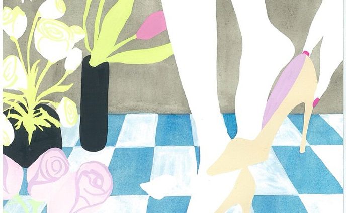 #tulip #rose #highheel #woman #femme #nail #art #illustration #illustrator #fashion #magazine #tokyo #ginza #elle #kinfolk #lula #tile #check #イラスト #チューリップ #ファッション #花 #アート #ハイヒール #バラ #東京 #タイル #インテリア #フラワー