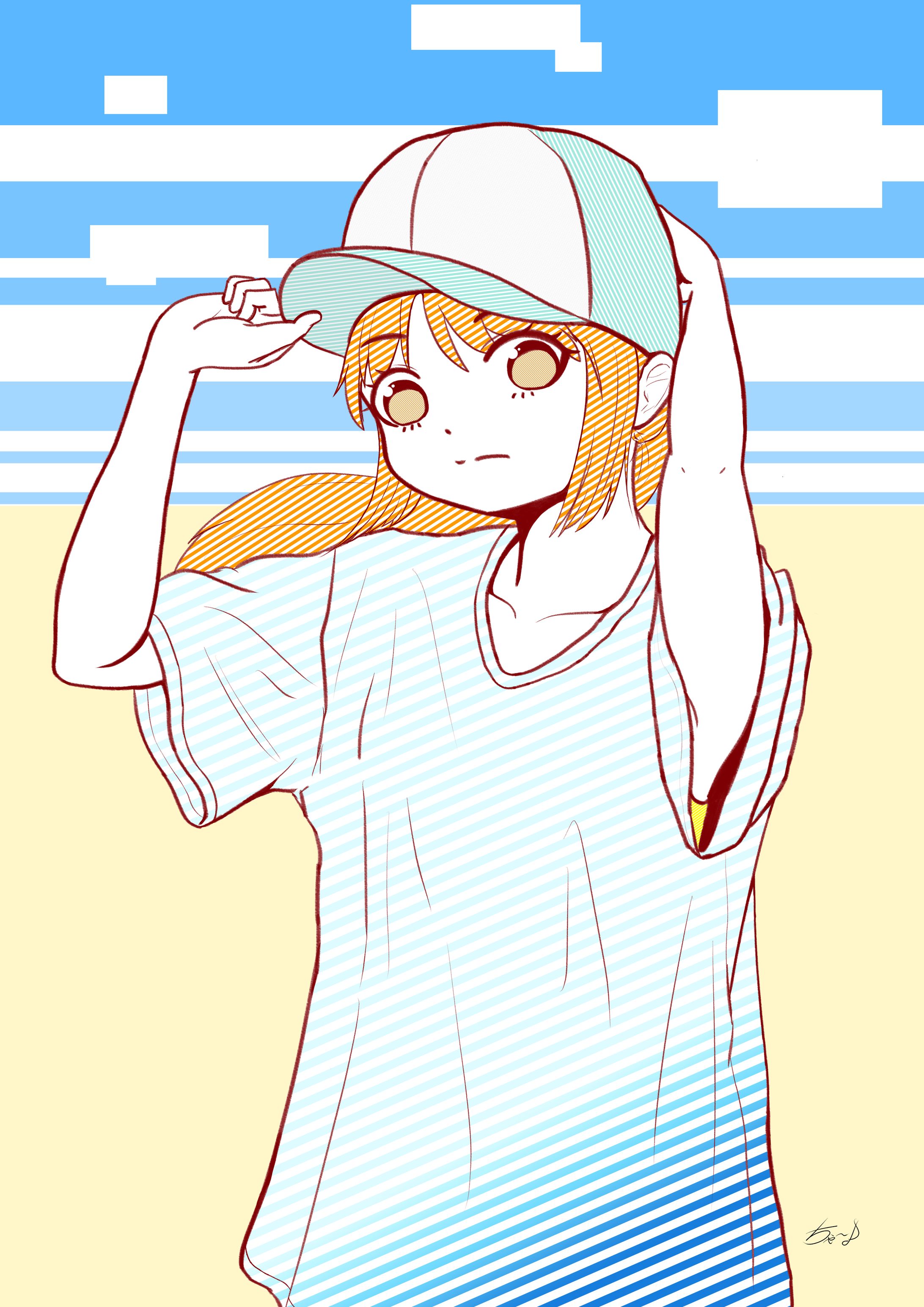 キャップ女子-1