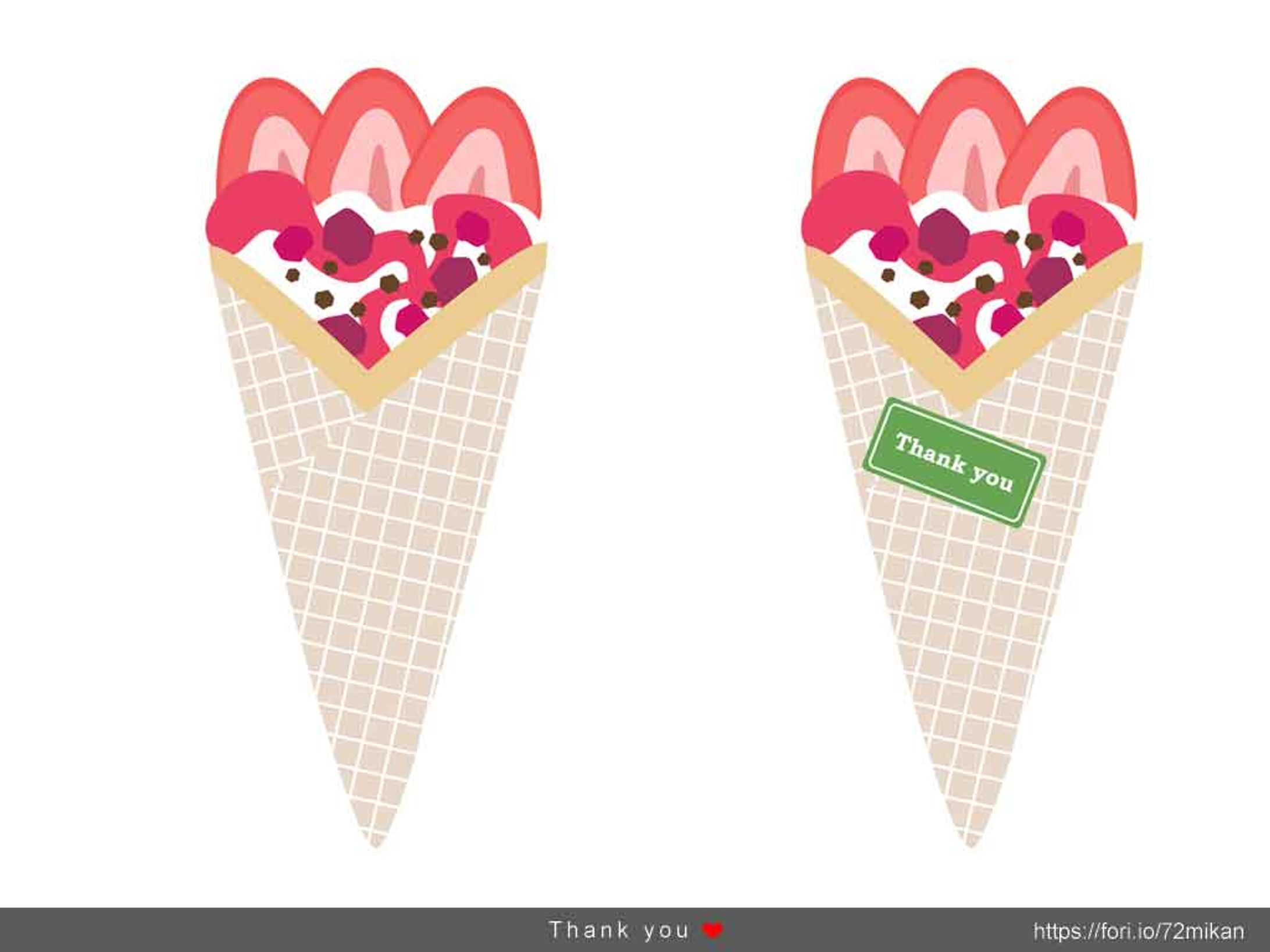 苺のクレープ（テイクアウト）-1