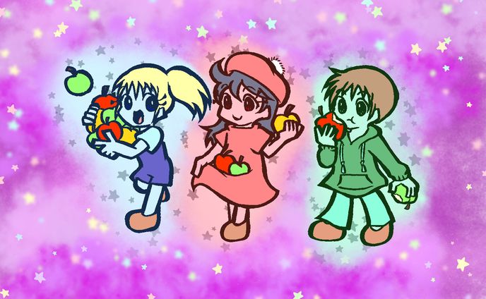 赤青緑のトリオキャラ