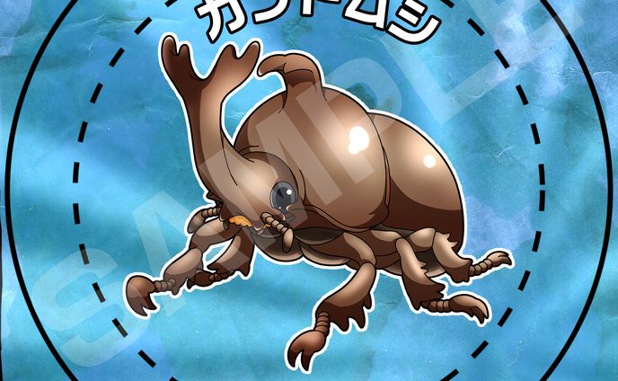 デフォルメ昆虫缶バッチ