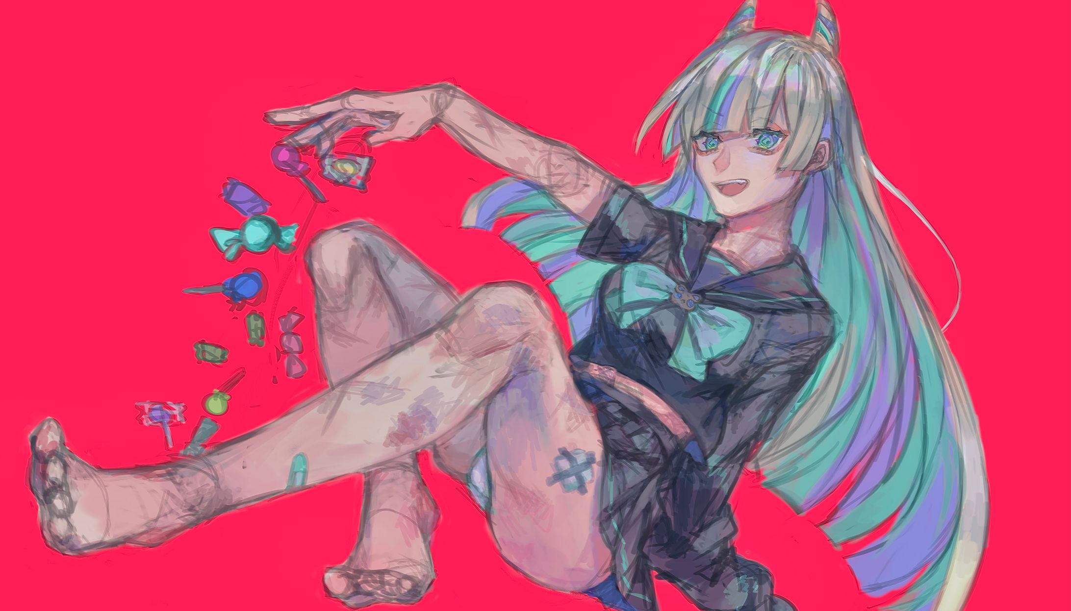 (全身イラスト)元気女の子-1