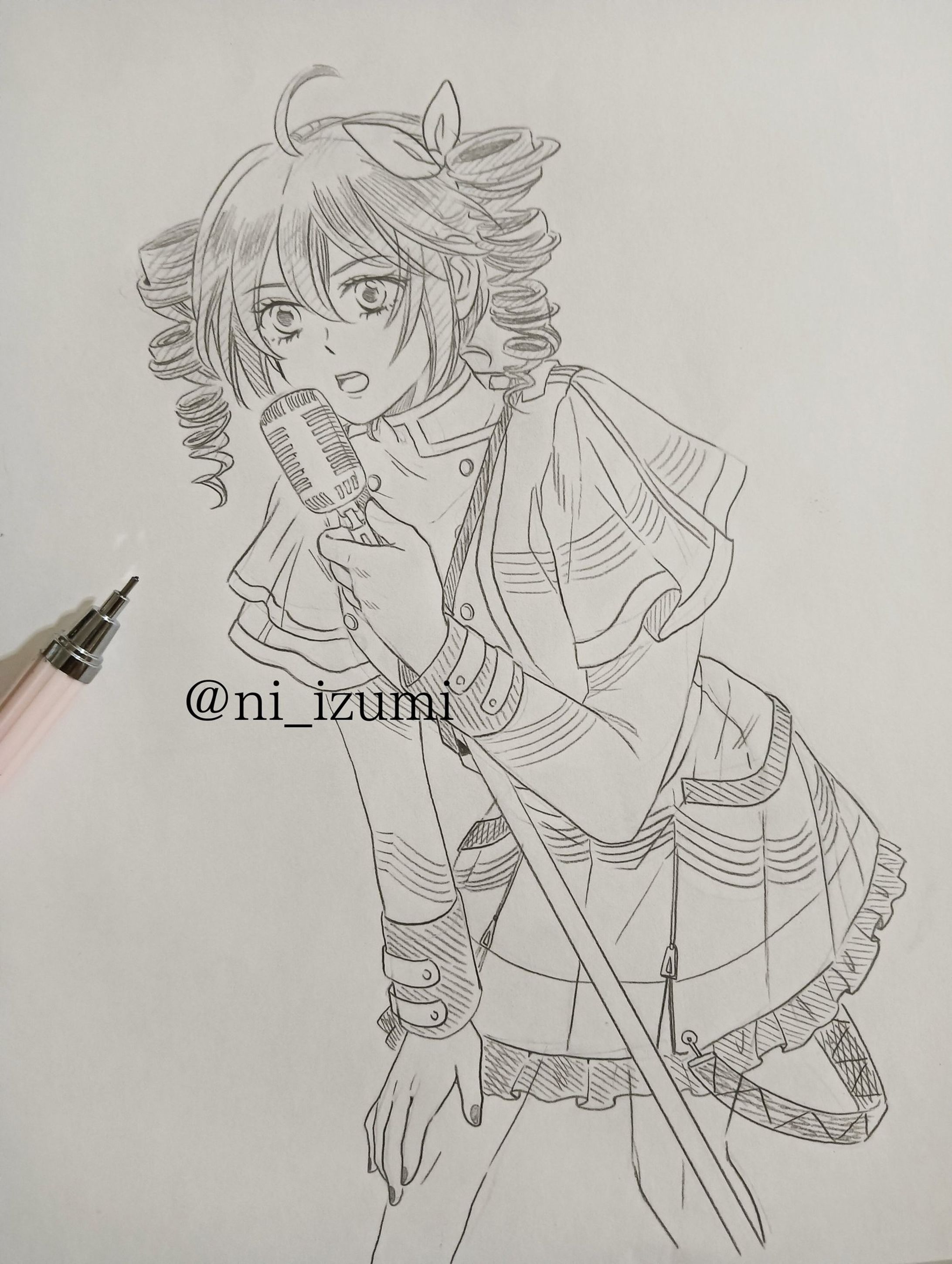 アナログ鉛筆画　ファンアートいろいろ-1