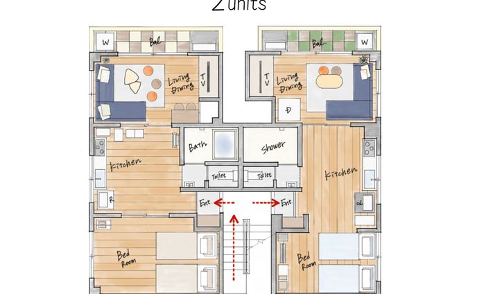 間取り図（平面手書き風）