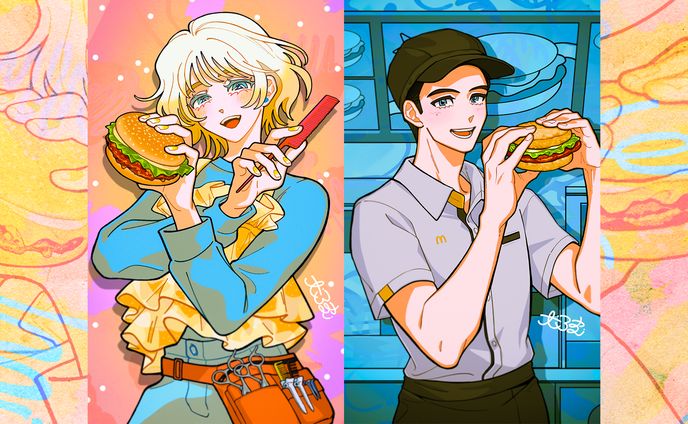 【Client work】マクドナルド『てりガチャ♡コレクション』　イラスト