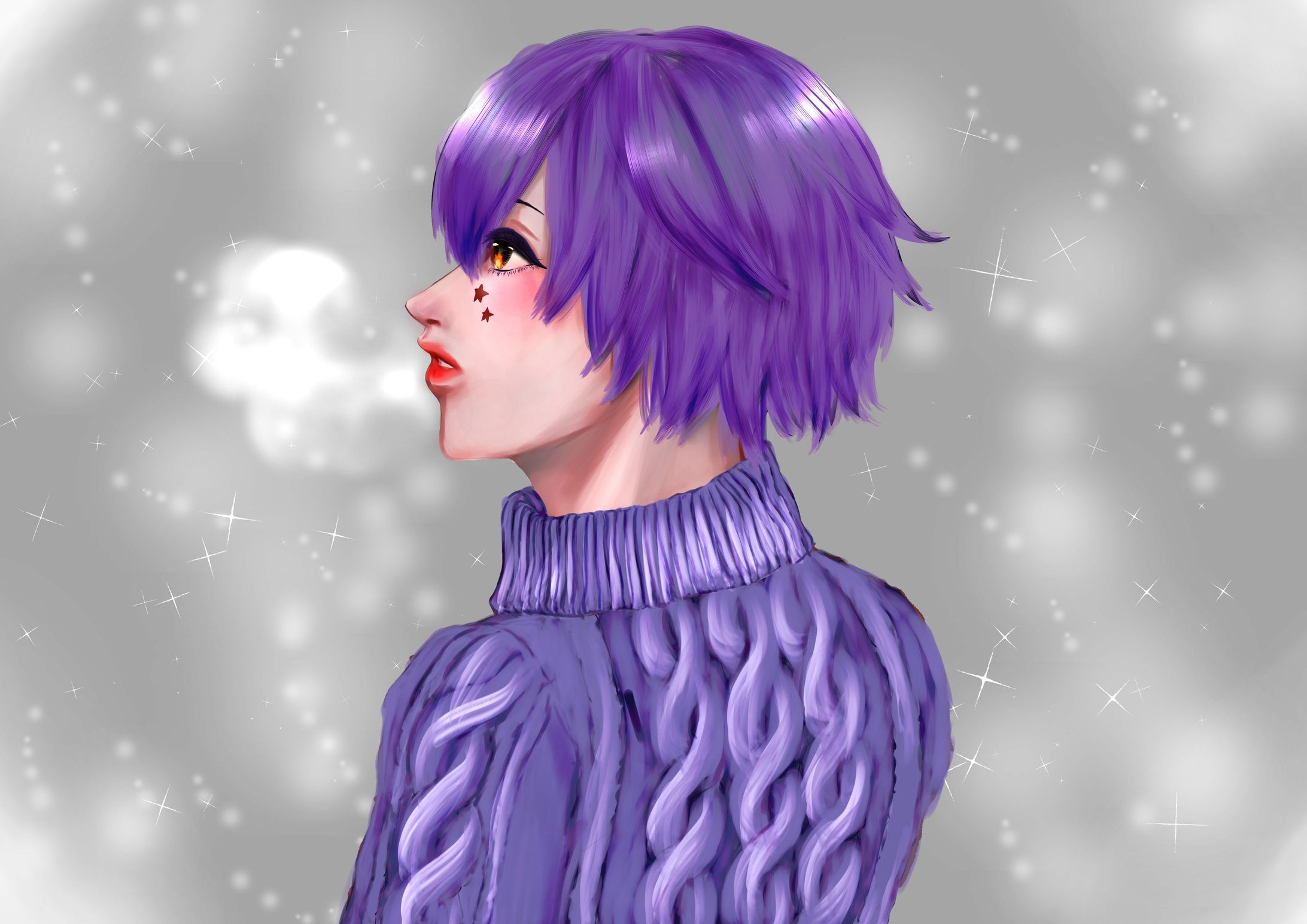 厚塗りイラスト(冬)-1