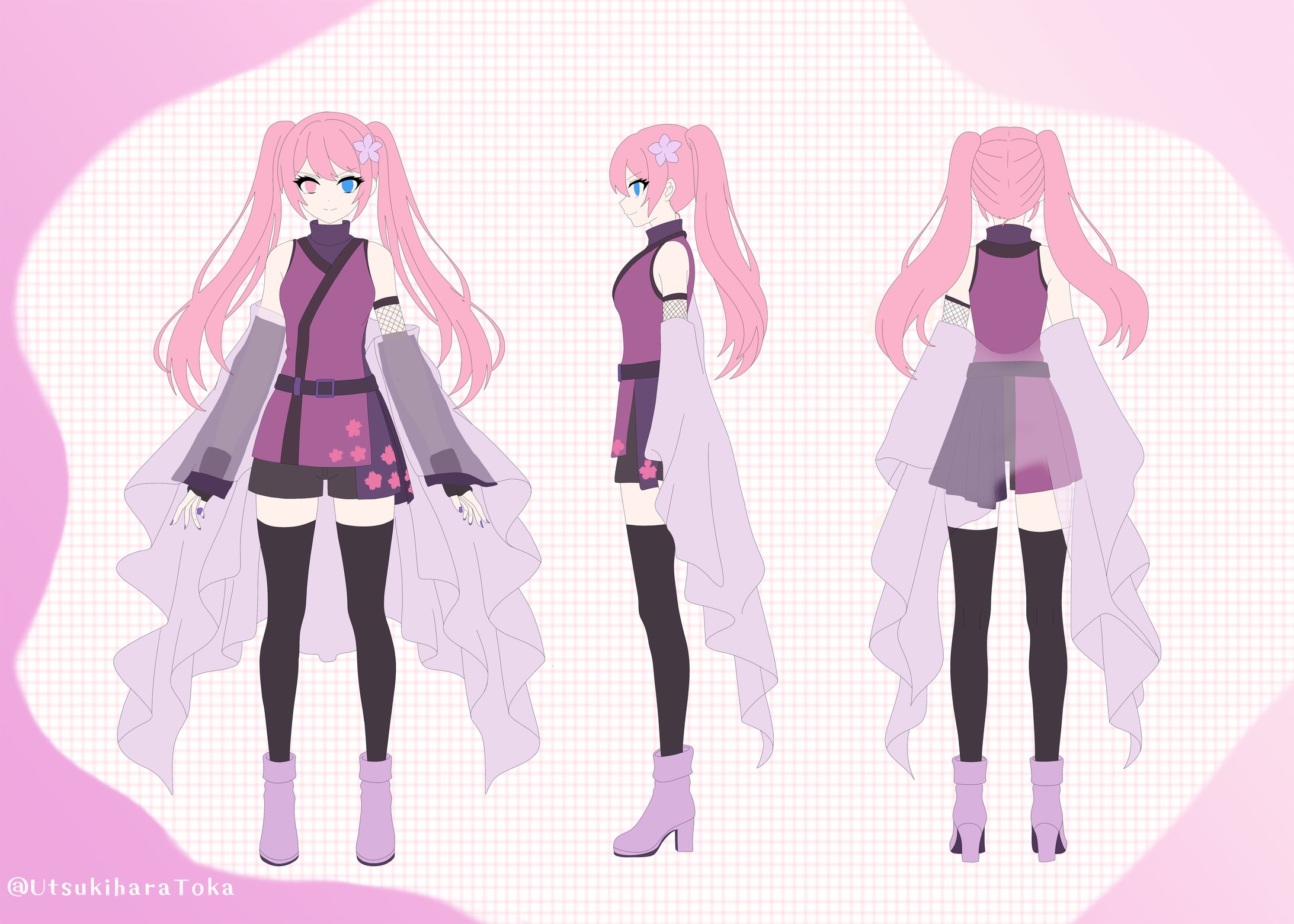 オリジナルキャラクター三面図-1