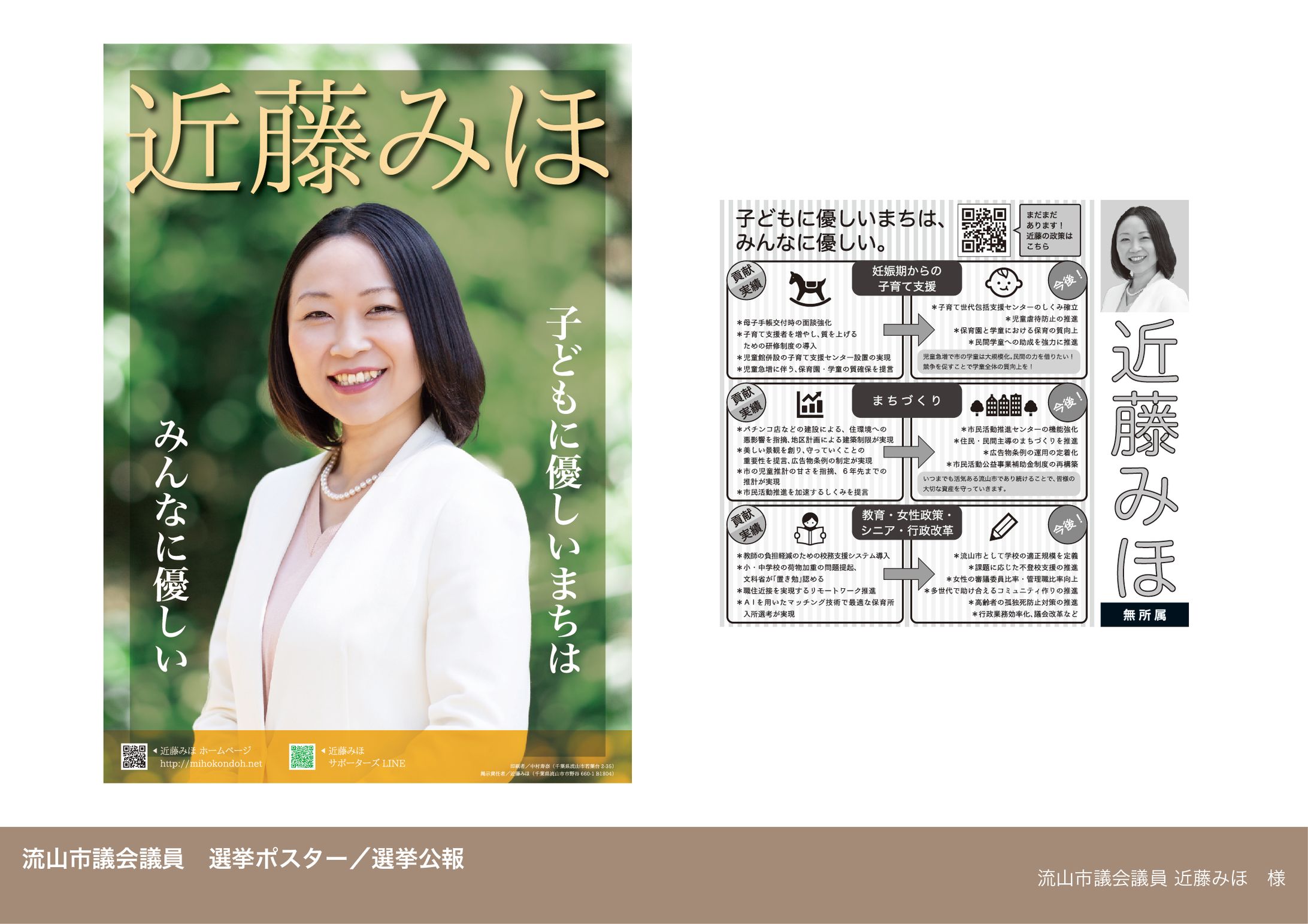 選挙ポスター／選挙公報【流山市議会議員】-1