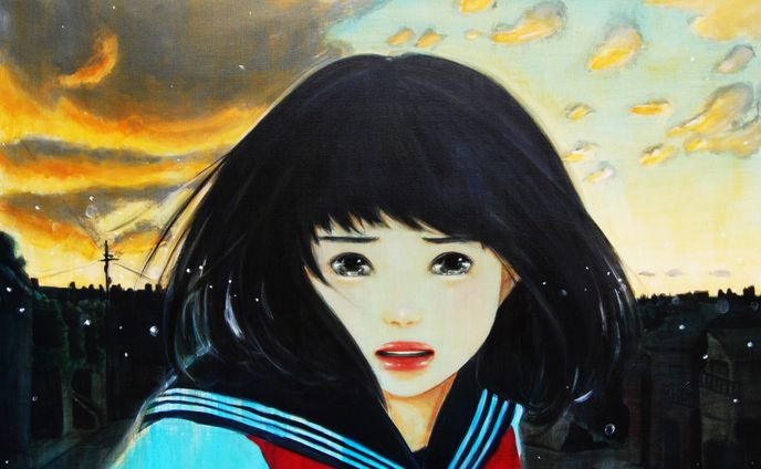 とめないで。(2012年カオス展展示作品F100号　 季刊エス2016年1月号掲載作品)