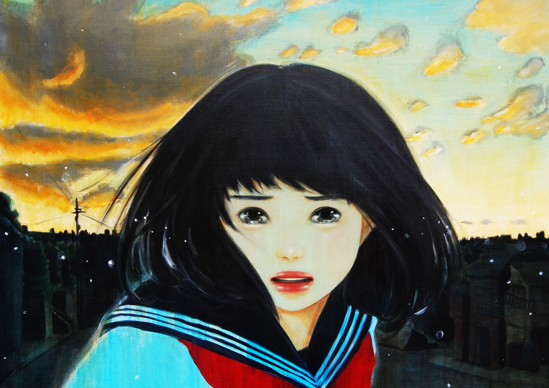 とめないで。(2012年カオス展展示作品F100号　 季刊エス2016年1月号掲載作品)-1