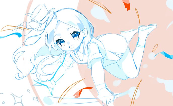 途中　◇一枚絵　見習いマジシャン