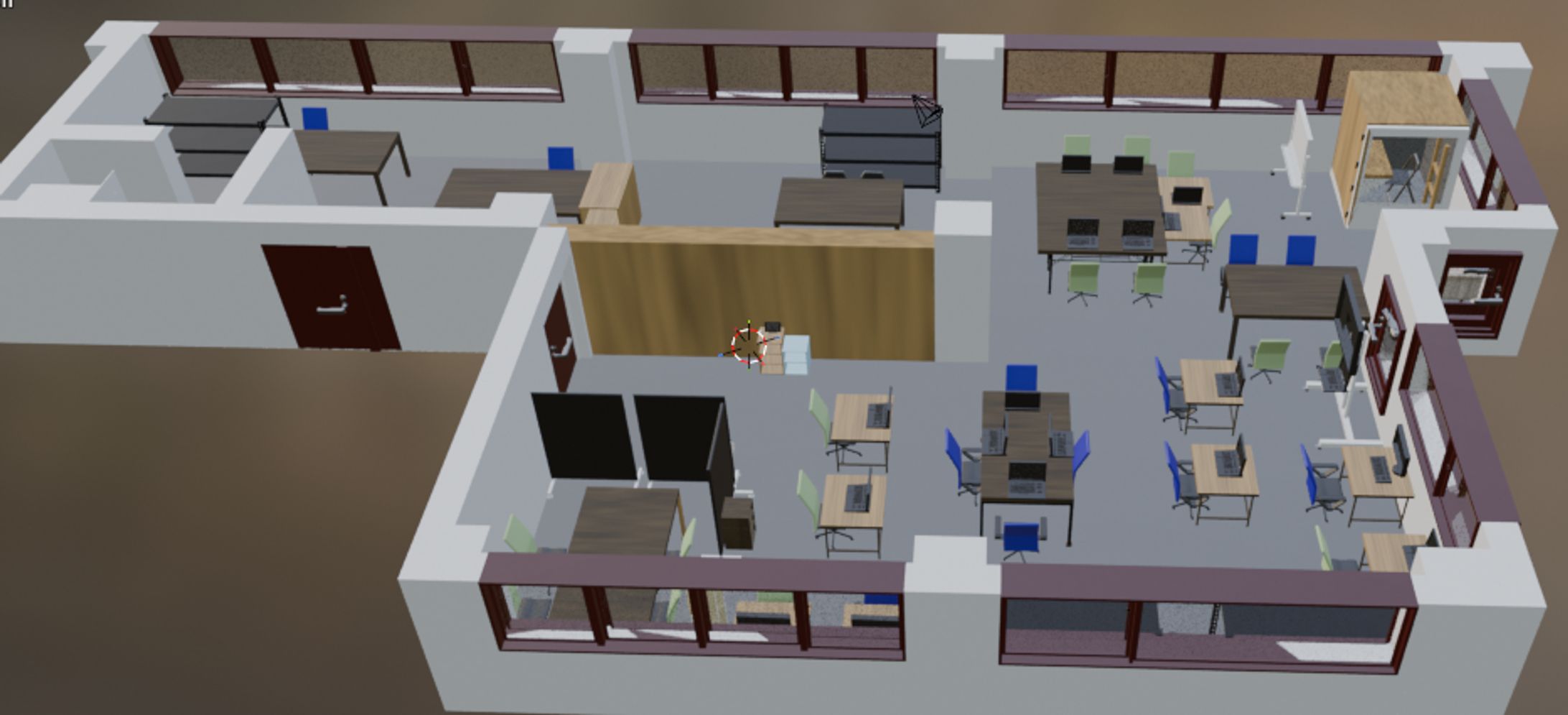 Blender　事務所モデリング-1