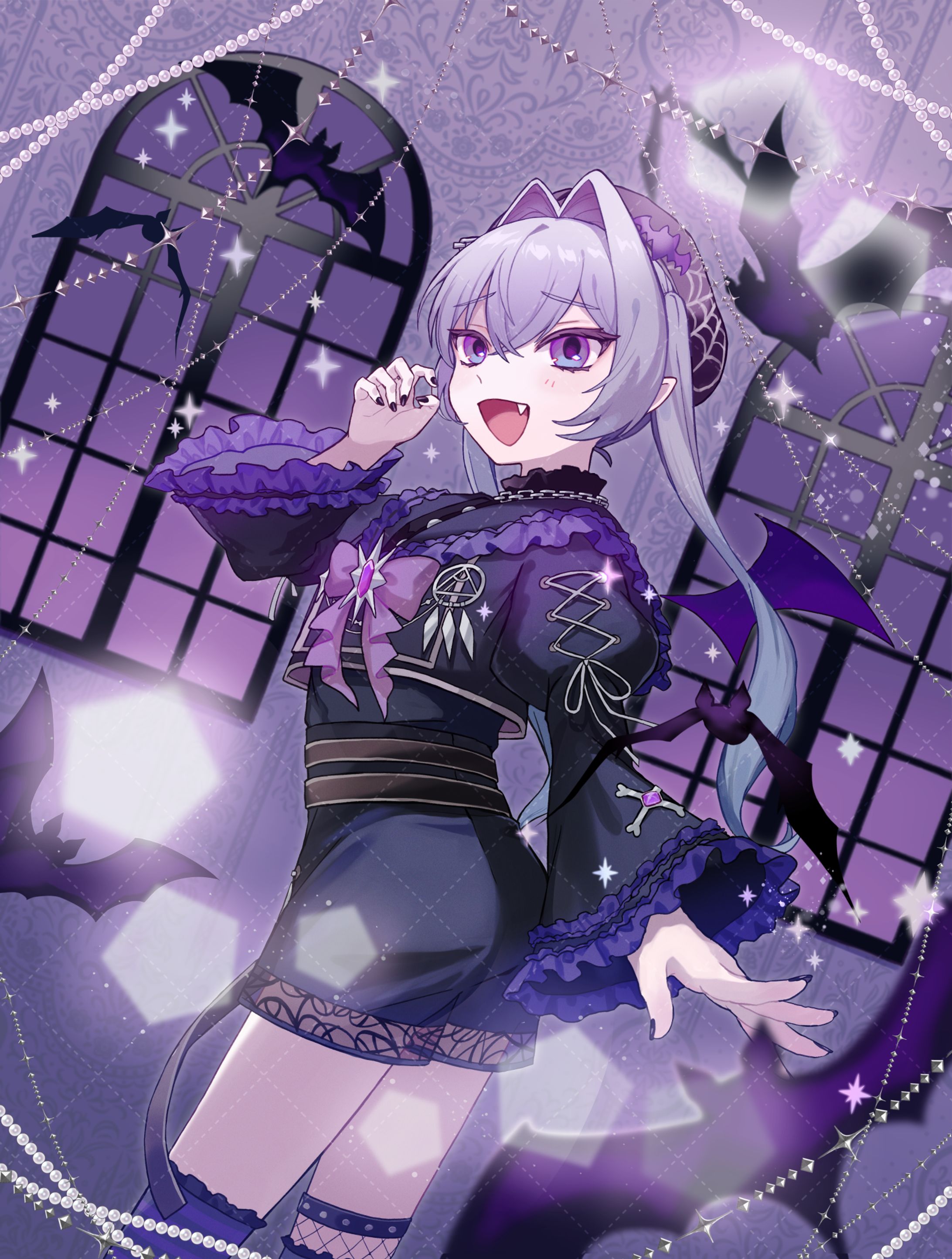 Vtuber 小紫ハヤテ様 5周年記念イラスト-1