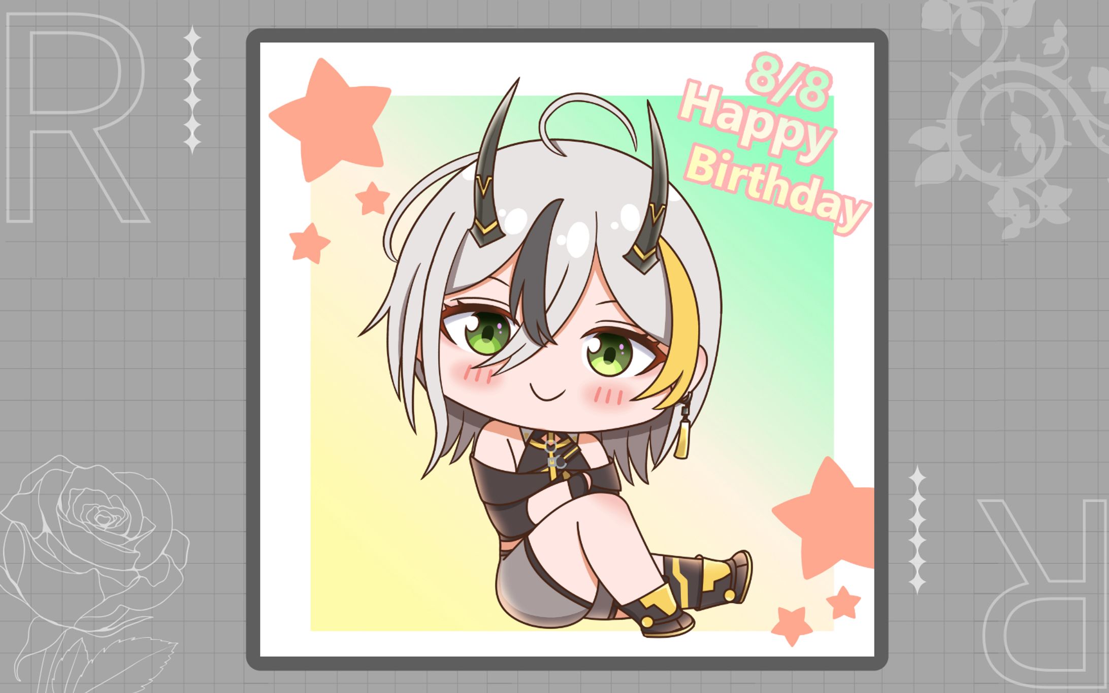 リスナー様依頼　お誕生日企画イラスト-1