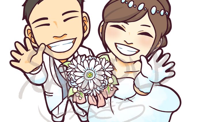 ウェディングイラスト　（デフォルメ）
