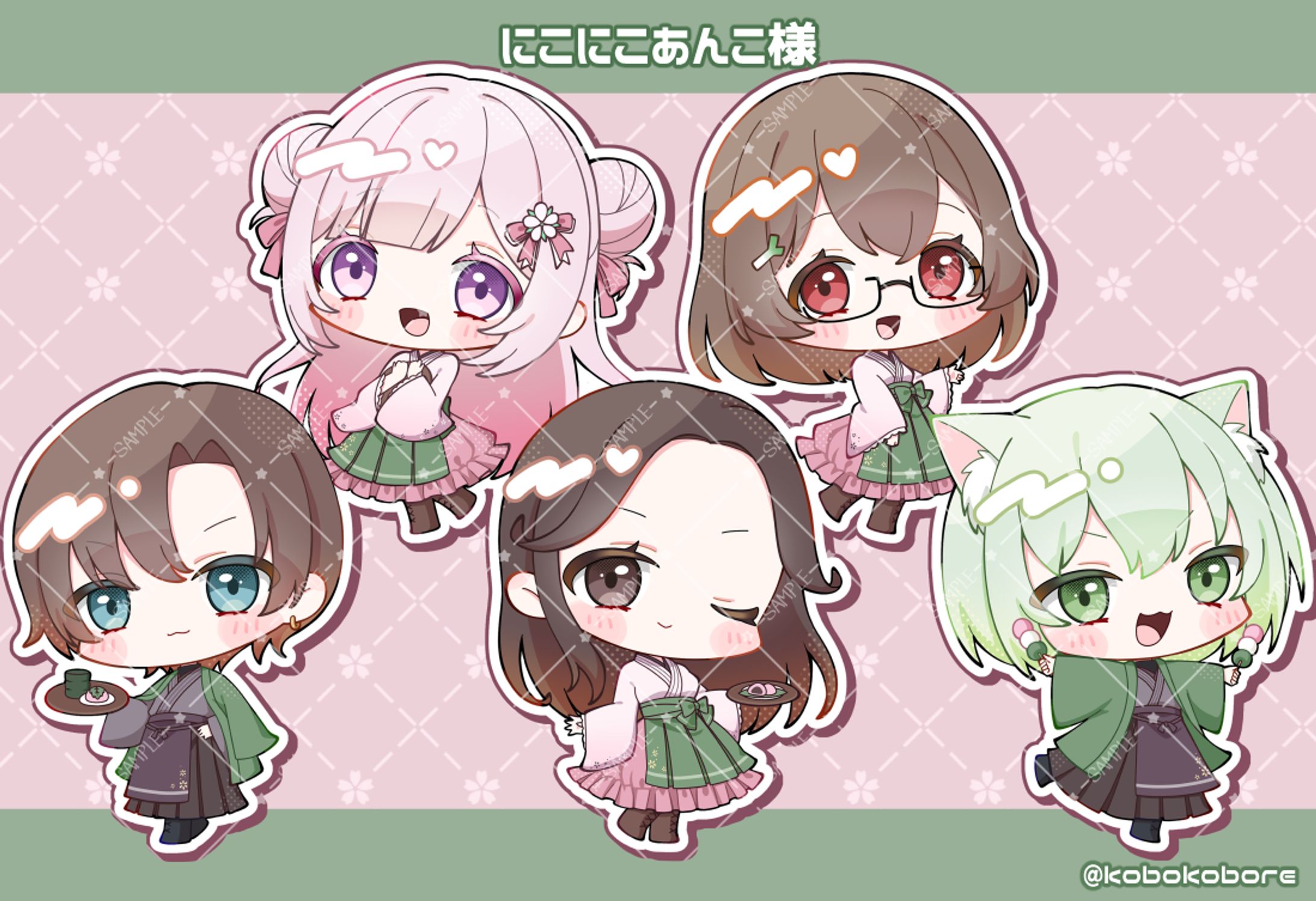 【にこにこあんこ様】ミニキャライラスト-1