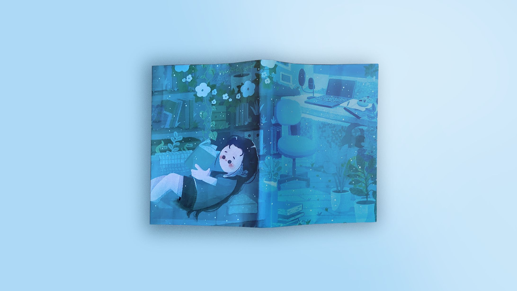 〖work〗ブックカバー イラスト / 憩 花緑青様　-1