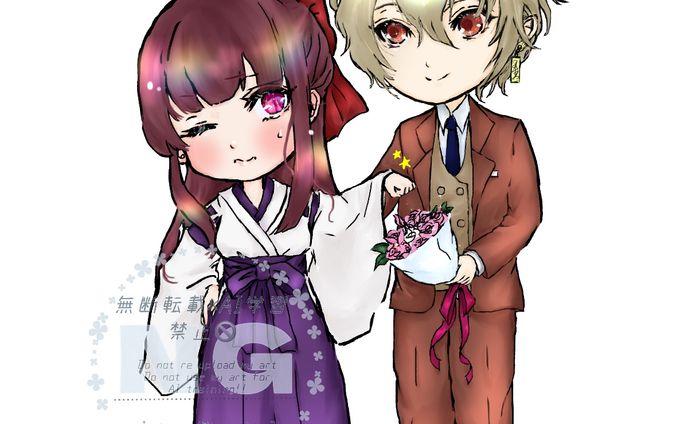 彰人君♥皐夜ちゃんグッズイラスト