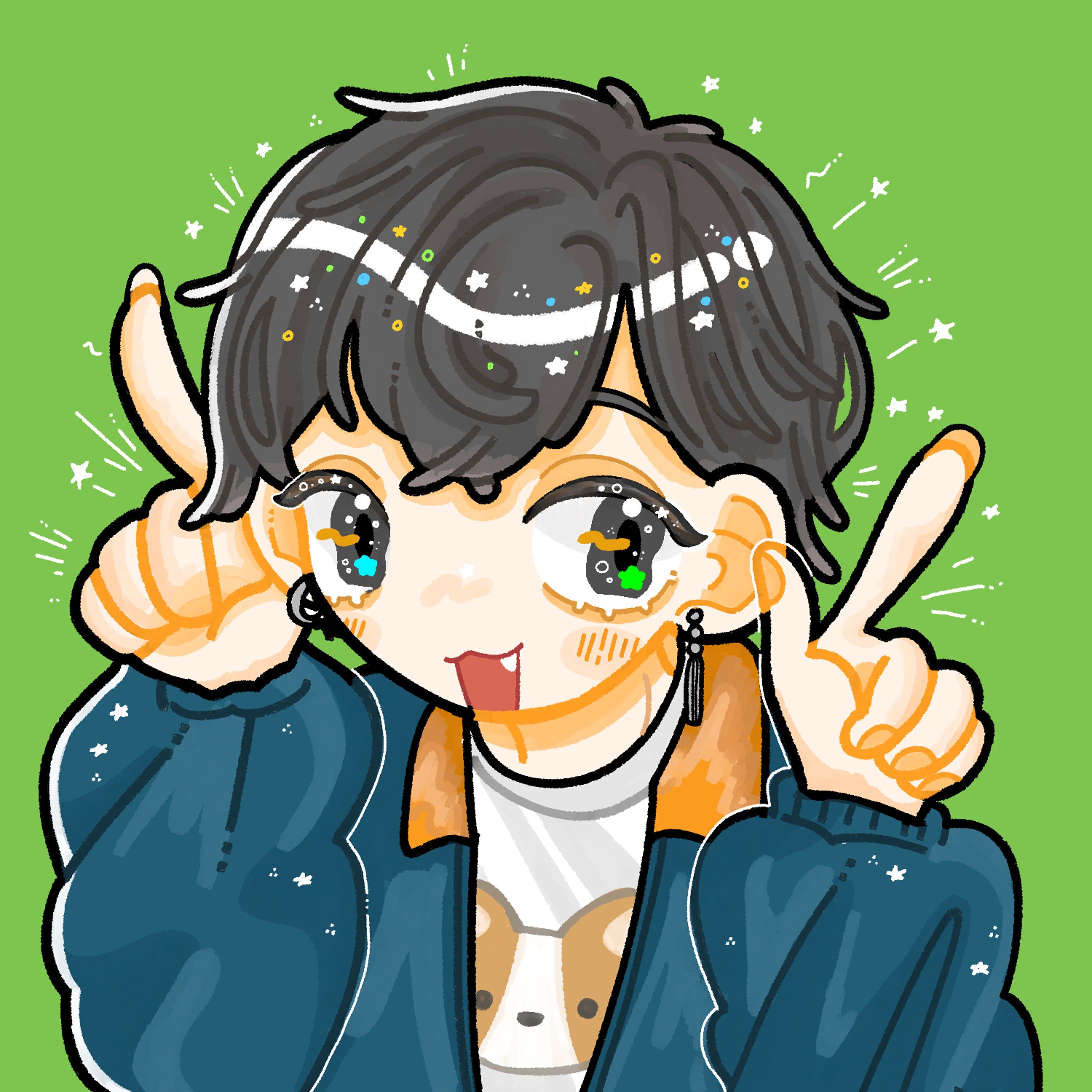 歌い手 らりー様アイコン用イラスト-1