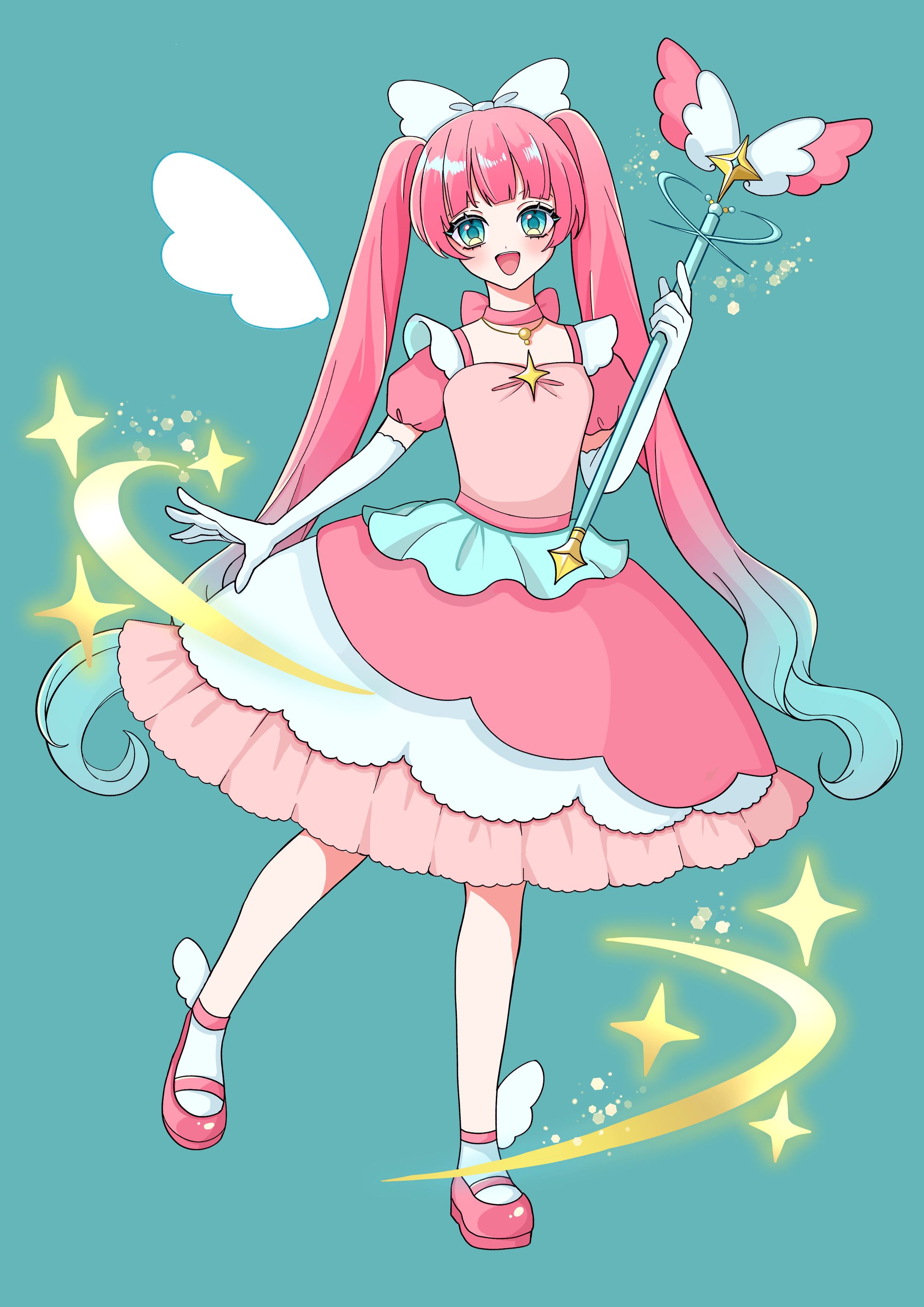 アニメ塗り立ち絵 魔法少女ちゃん-1