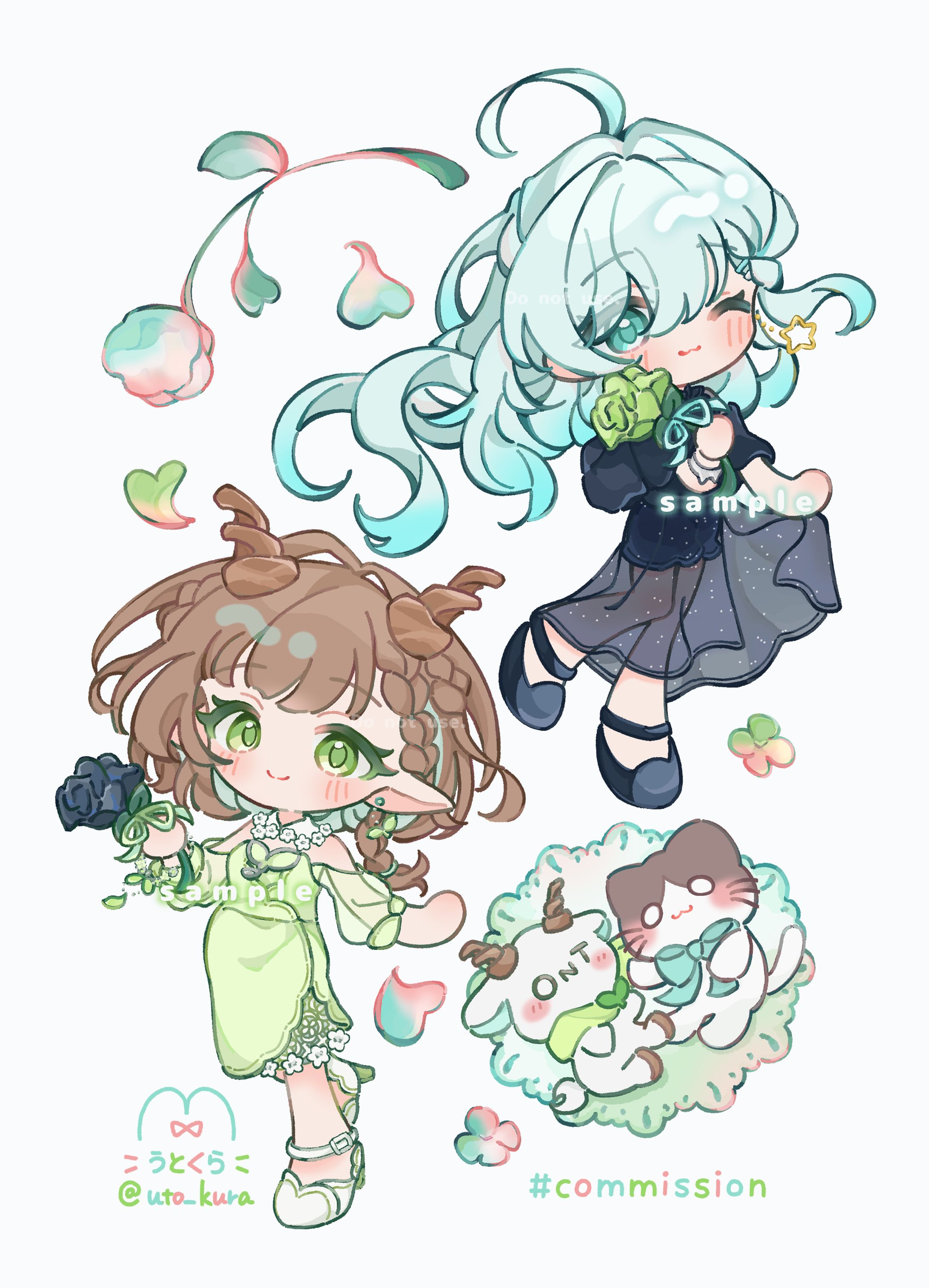 祇城レイ様×凸凹ぽんた様 グッズイラスト-1