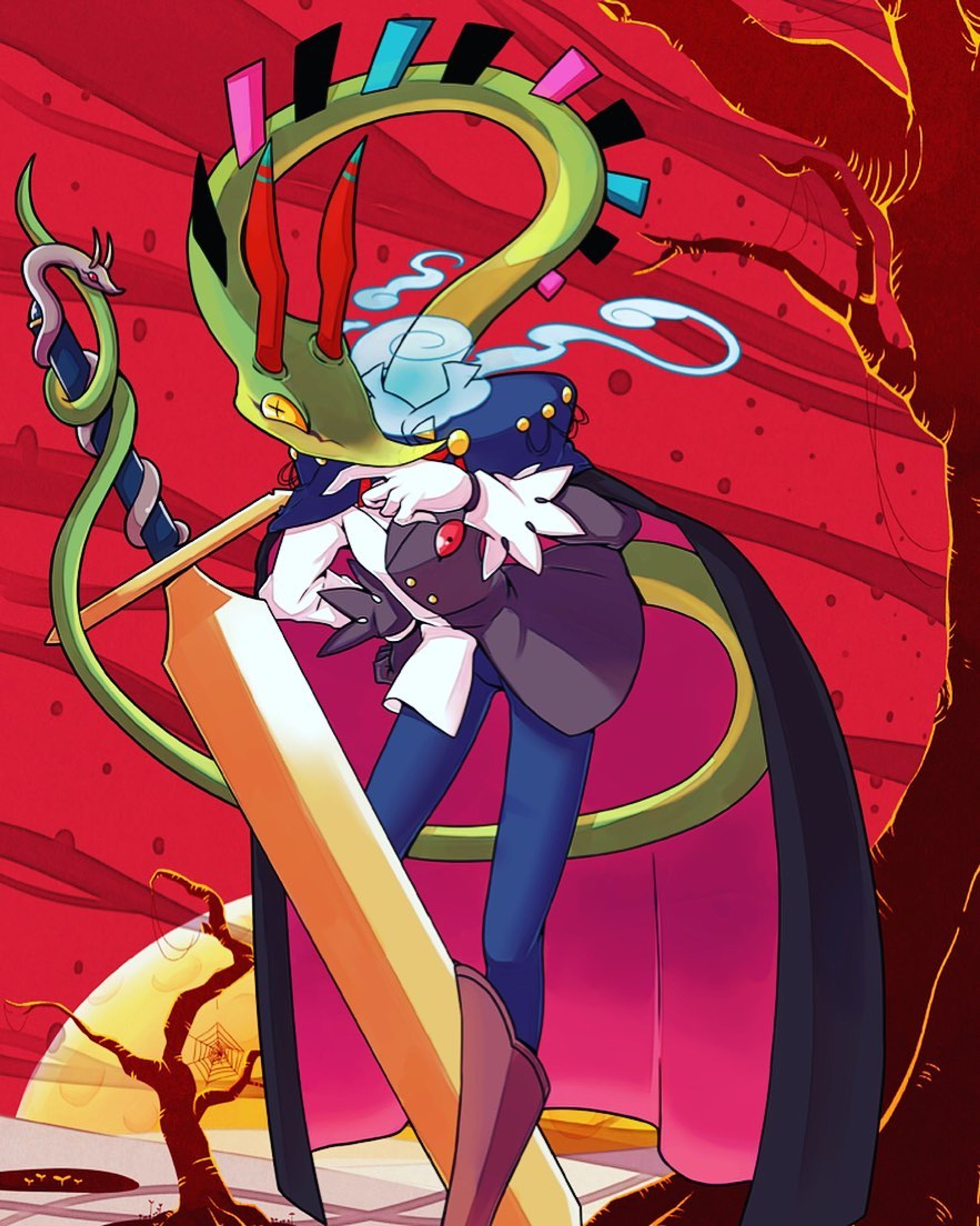 #イラスト #人外 #オリジナルイラスト 
#オリジナルキャラクター #illustration #monster #originalcharacter #goetia #demon #snake #touseioc-1