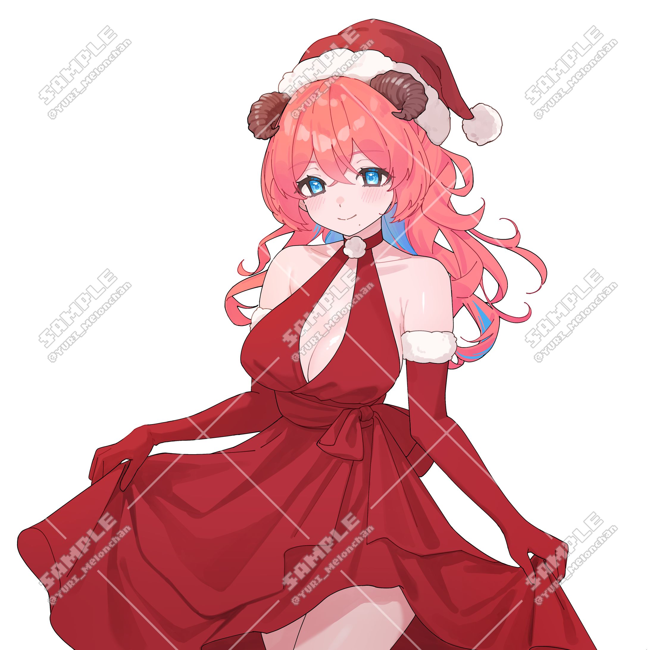 vtuber風庭寝アネ様 クリスマスイラスト-1