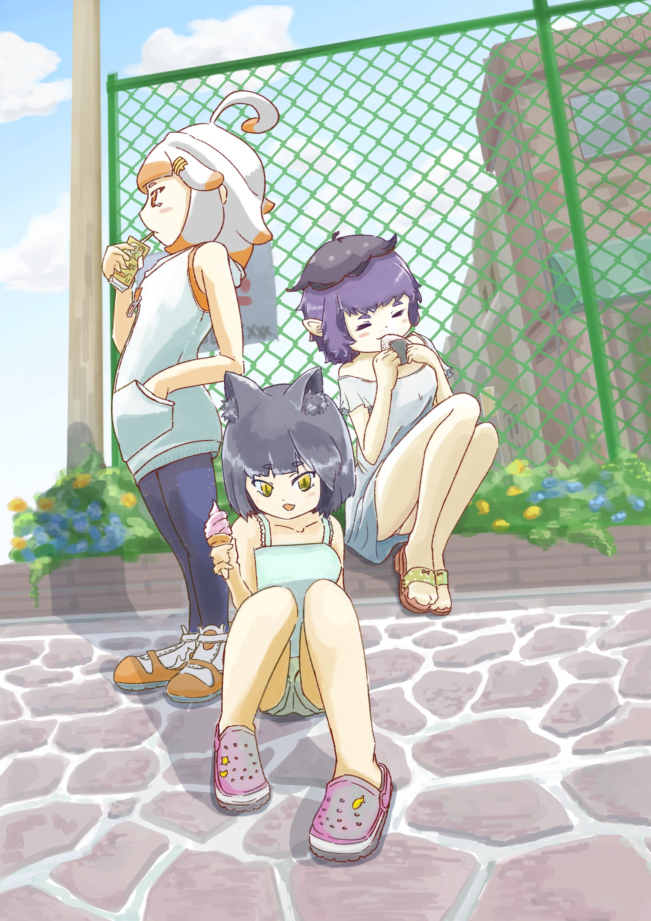 ご近所さま集合絵（うちの子シリーズ）-1
