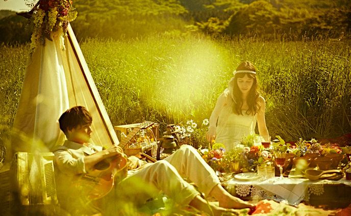 the camp in the nature