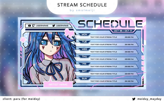 meiday's schedule