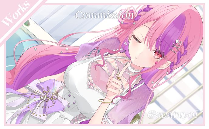 〖works〗桜ノ宮レイ様 新衣装キービジュアルイラスト