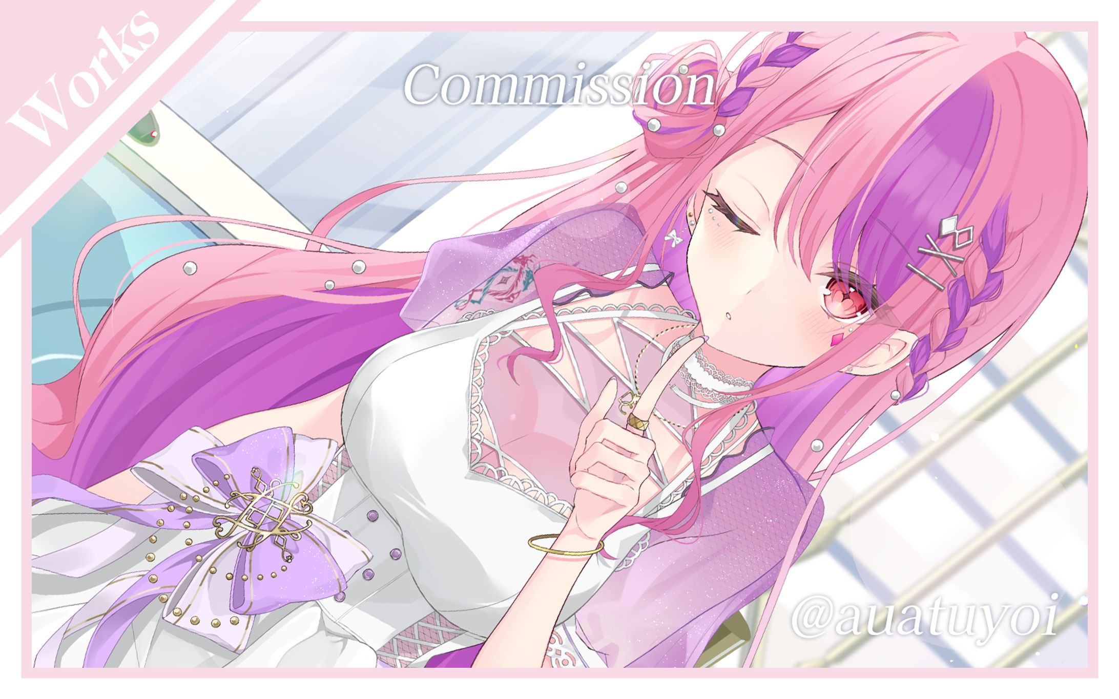 〖works〗桜ノ宮レイ様 新衣装キービジュアルイラスト-1