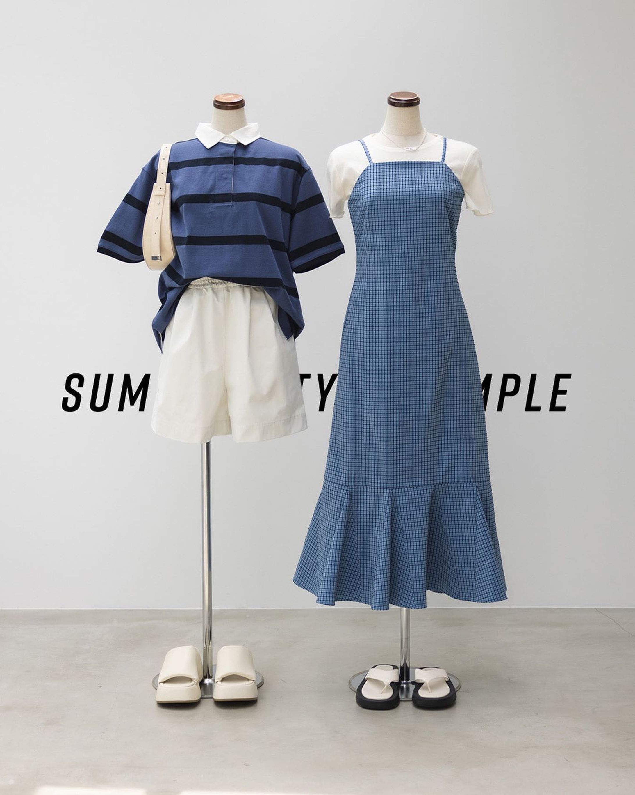 SUMMER STYLE SAMPLE.
━━━━━━━━━━━━━━━━
この夏におすすめしたい！
今季トレンドのビビットカラーを使ったコーデや安定のモノトーンスタイルをカラー別にご紹介。

ぜひコーデ&お買い物の参考にしてみて♡

Left
■ Big Polo Tシャツ（moussy） 
　¥6,600 tax in (BLU,GRN,IVOY)
■ Gather Trail ショートパンツ（moussy） 
　¥6,930 tax in (WHT,GRN)

Right
■ Crew Neck Smooth Tシャツ（moussy） 
　¥4,400 tax in (WHT,BLACK,PNK,L/BLU)
■ Back Open Cami ドレス（moussy） 
　¥11,880 tax in (BLU,BLK)

詳細はアイテムをタップまたは
プロフィールのURLをクリック✔️
━━━━━━━━━━━━━━━━
#SHELTTERWEBSTORE #SWS #MOUSSY #SLY #crieconforto-1