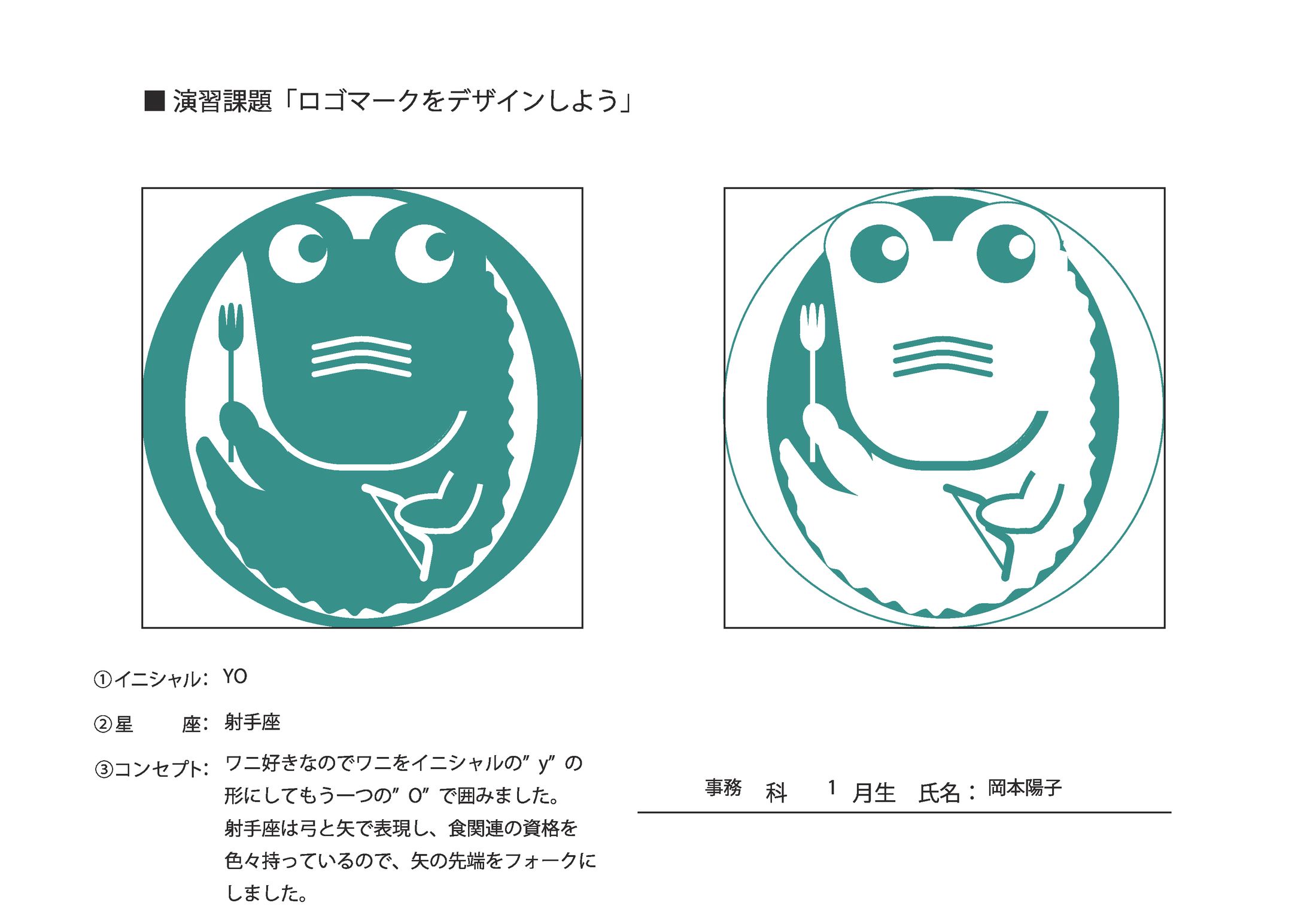 ロゴマーク　イニシャルと星座-1