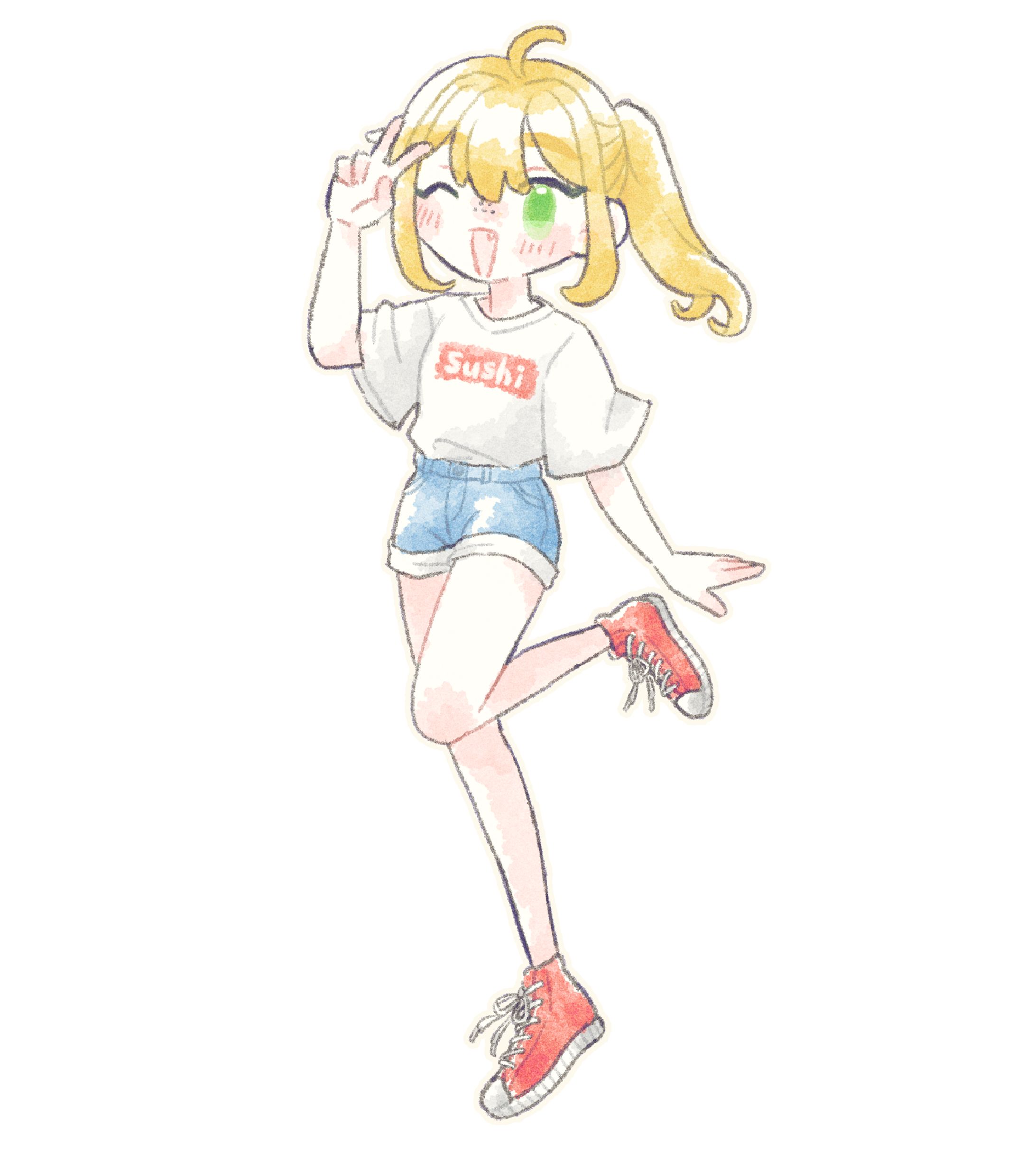 通常等身、デフォルメ等身イラスト-1