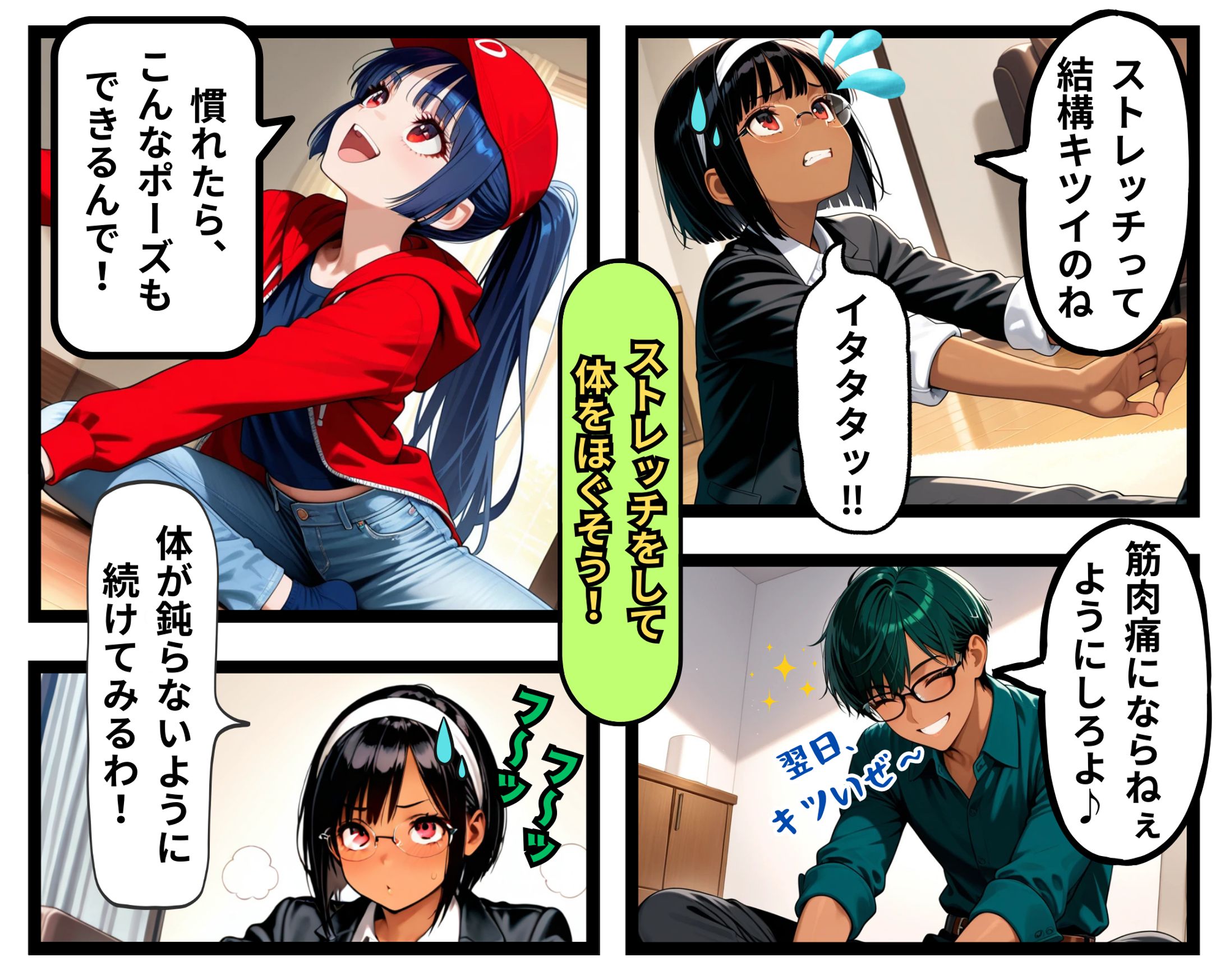 ストレッチをして体をほぐそう！-1