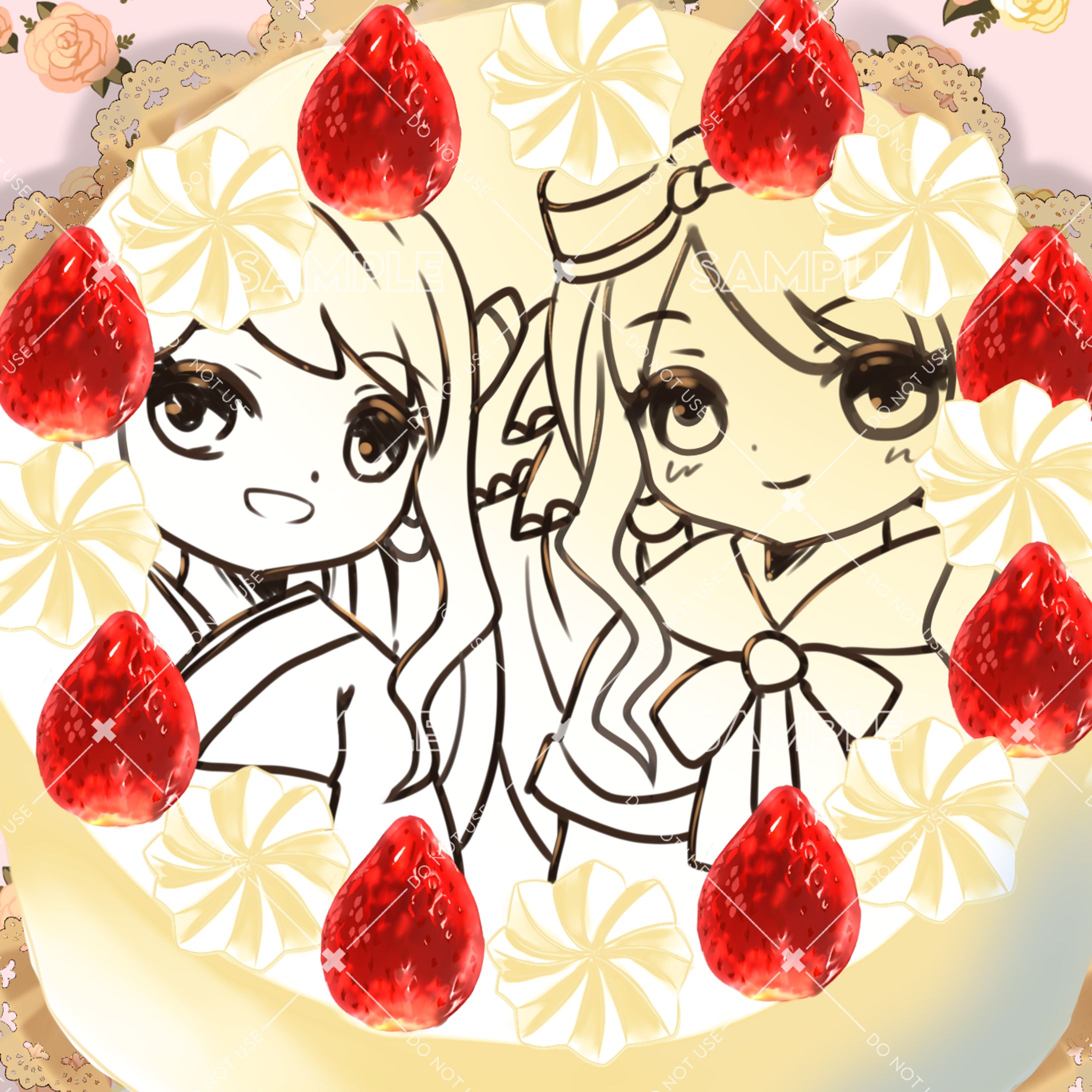 アイテムアイコンサンプル（チョコイラストのケーキ）-1