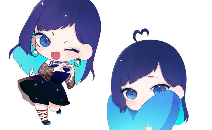 《VTuber》水田瑠璃さんのオリジナルグッズのイラスト