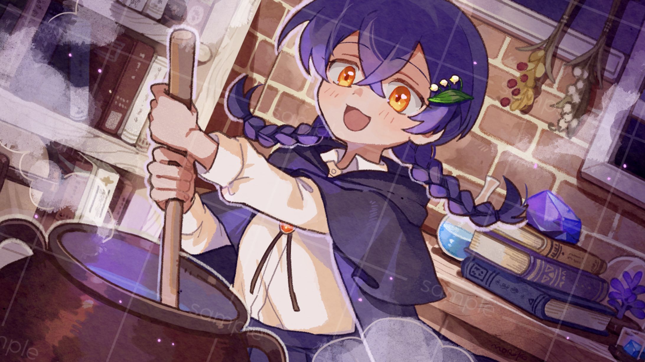 動画サムネイル用イラスト/東雲まのは様-1