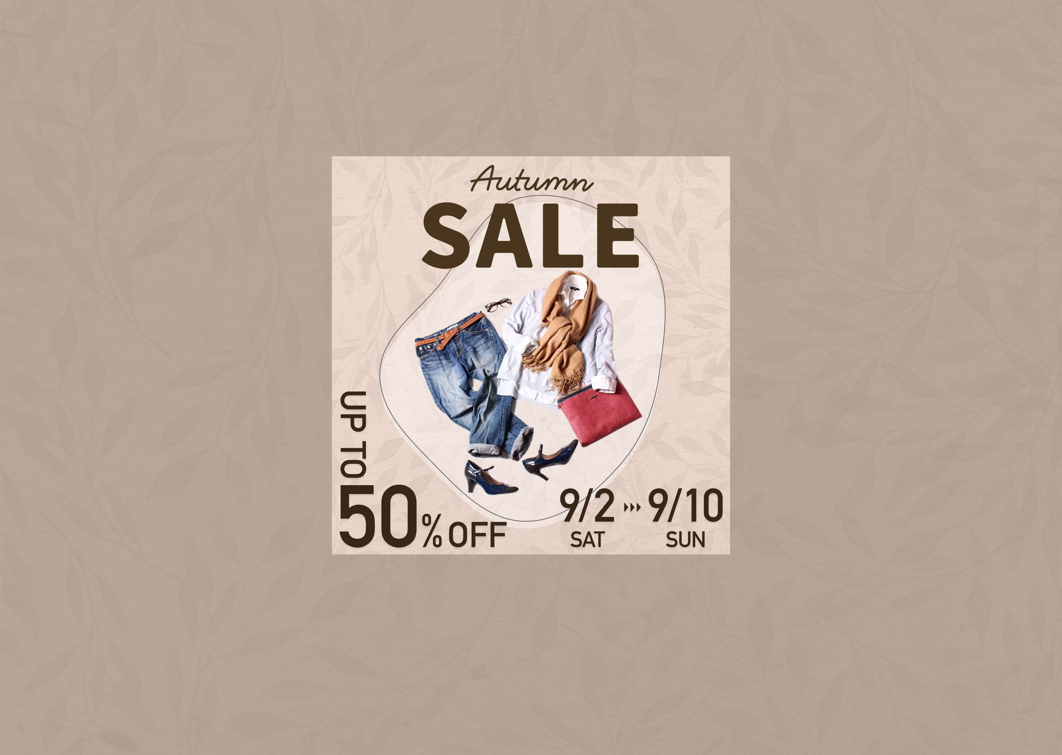 【自主制作】アパレルショップのセールバナー-1