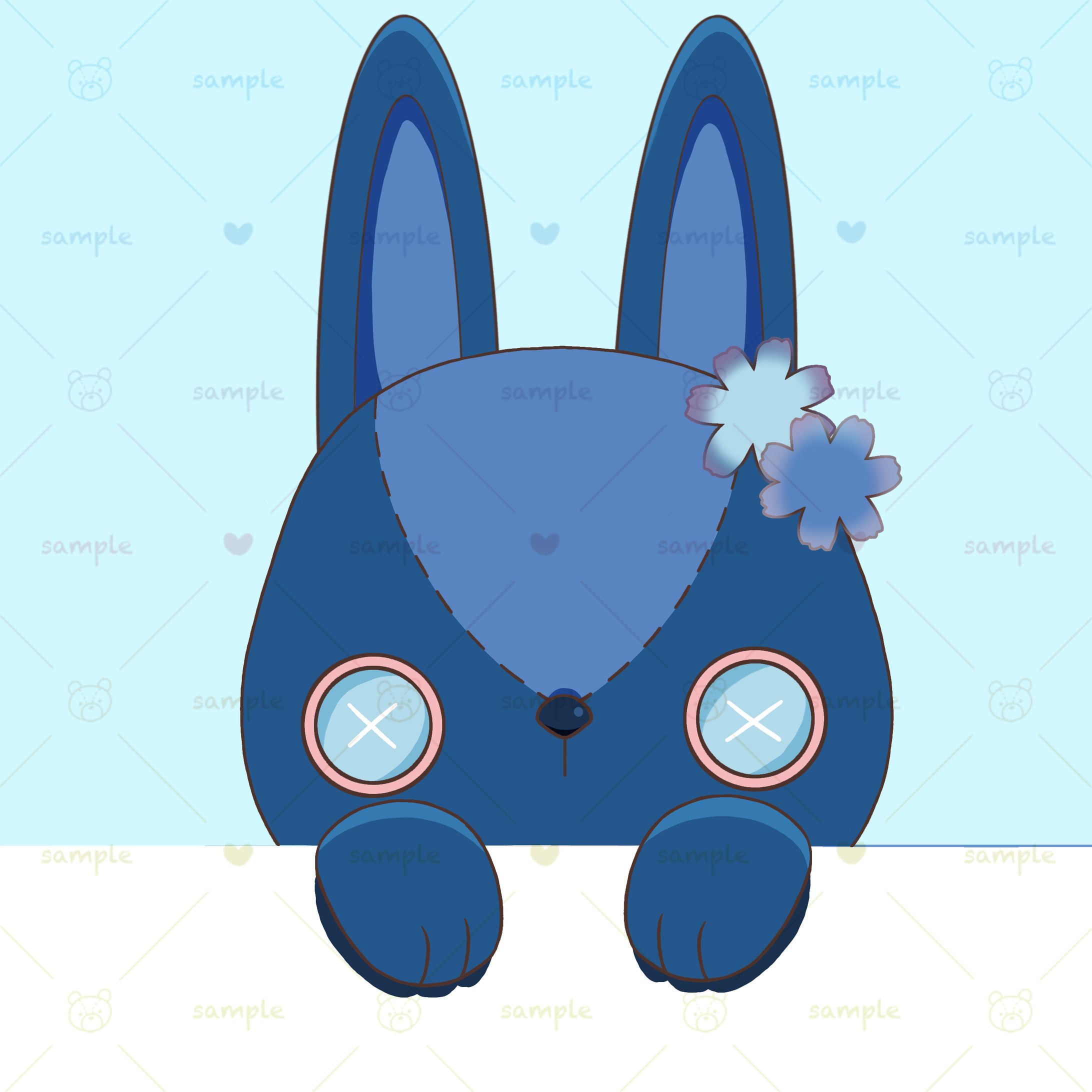 秋桜＊*-あお-／ぬいぐるみA-1