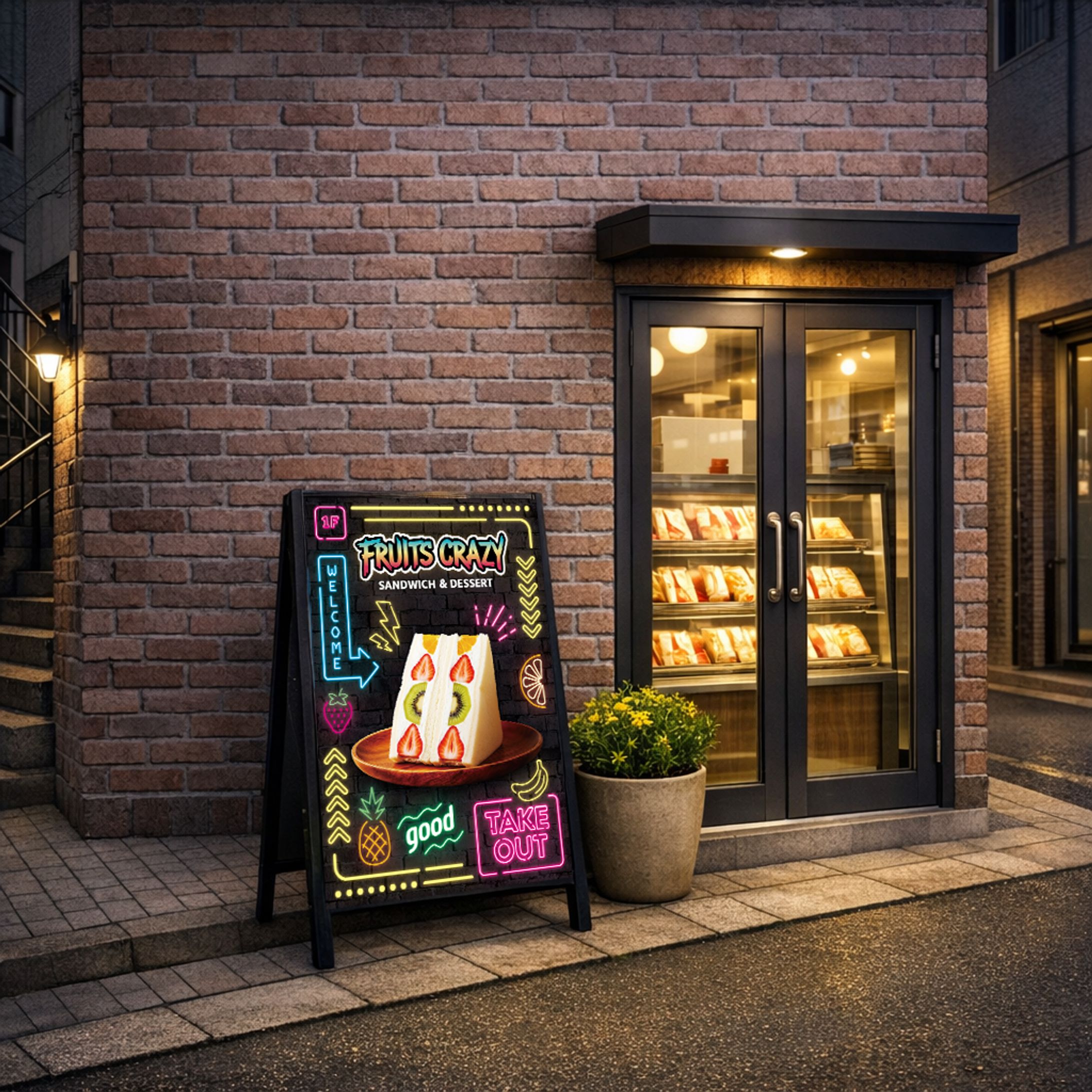 フルーツサンド屋さんの看板-1